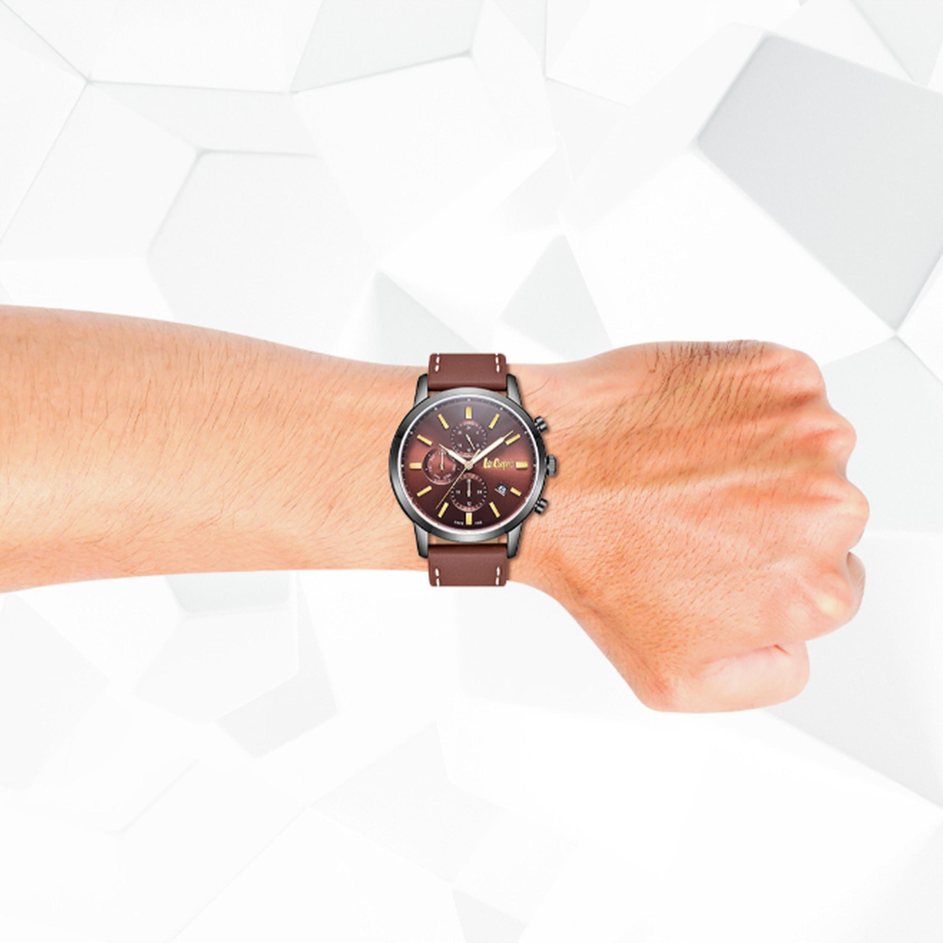Lee Cooper Men's 44MM Brown Chronograph Leather Strap Watch | LC08085.044-men-watchesandjewellery-watches-image-8