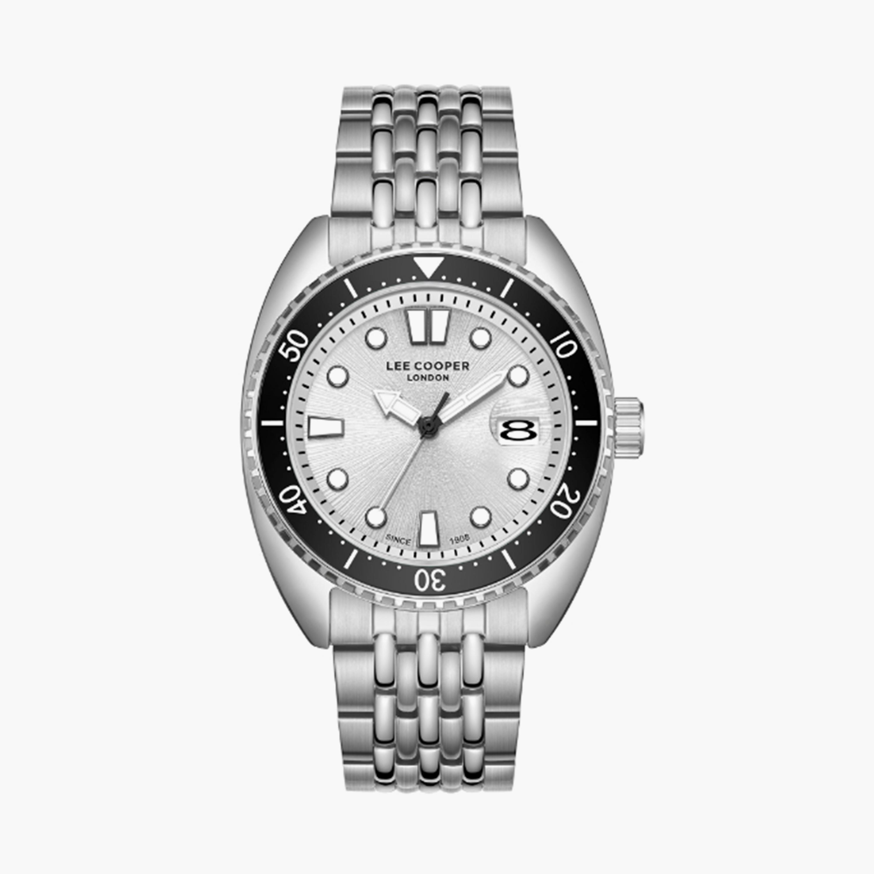 Lee Cooper Men's 42MM Silver Analog Metal Strap Watch | LC07997.050-men-watchesandjewellery-watches-image-1