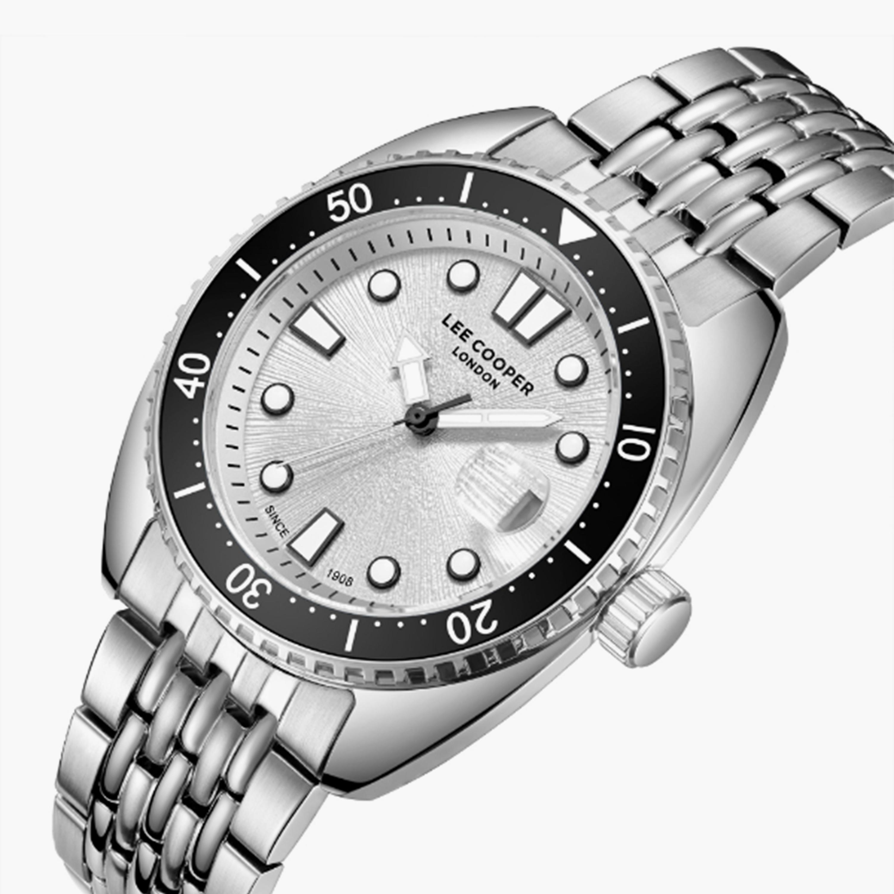Lee Cooper Men's 42MM Silver Analog Metal Strap Watch | LC07997.050-men-watchesandjewellery-watches-image-2