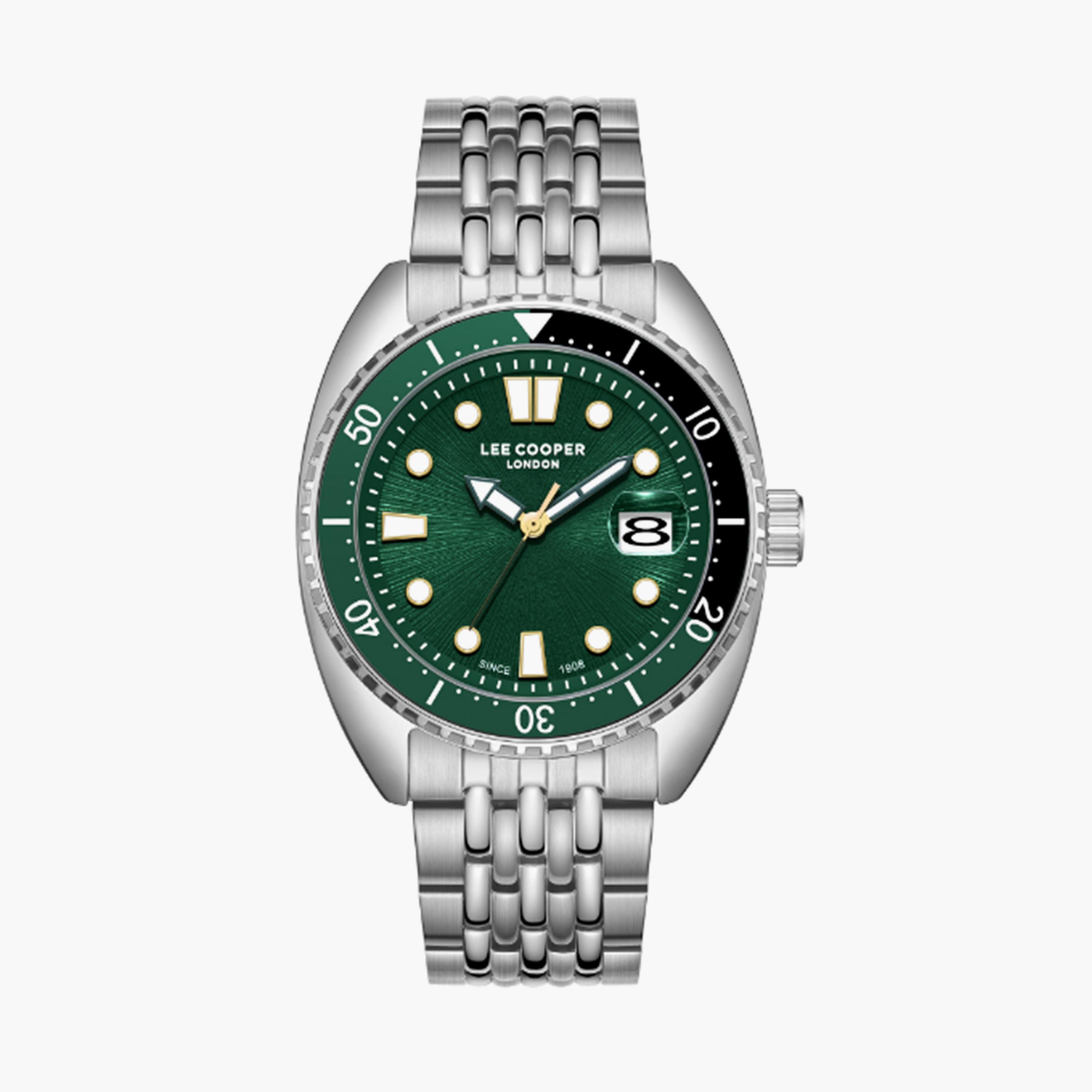 Lee Cooper Men's 42MM Silver Analog Metal Strap Watch | LC07997.370-men-watchesandjewellery-watches-image-1