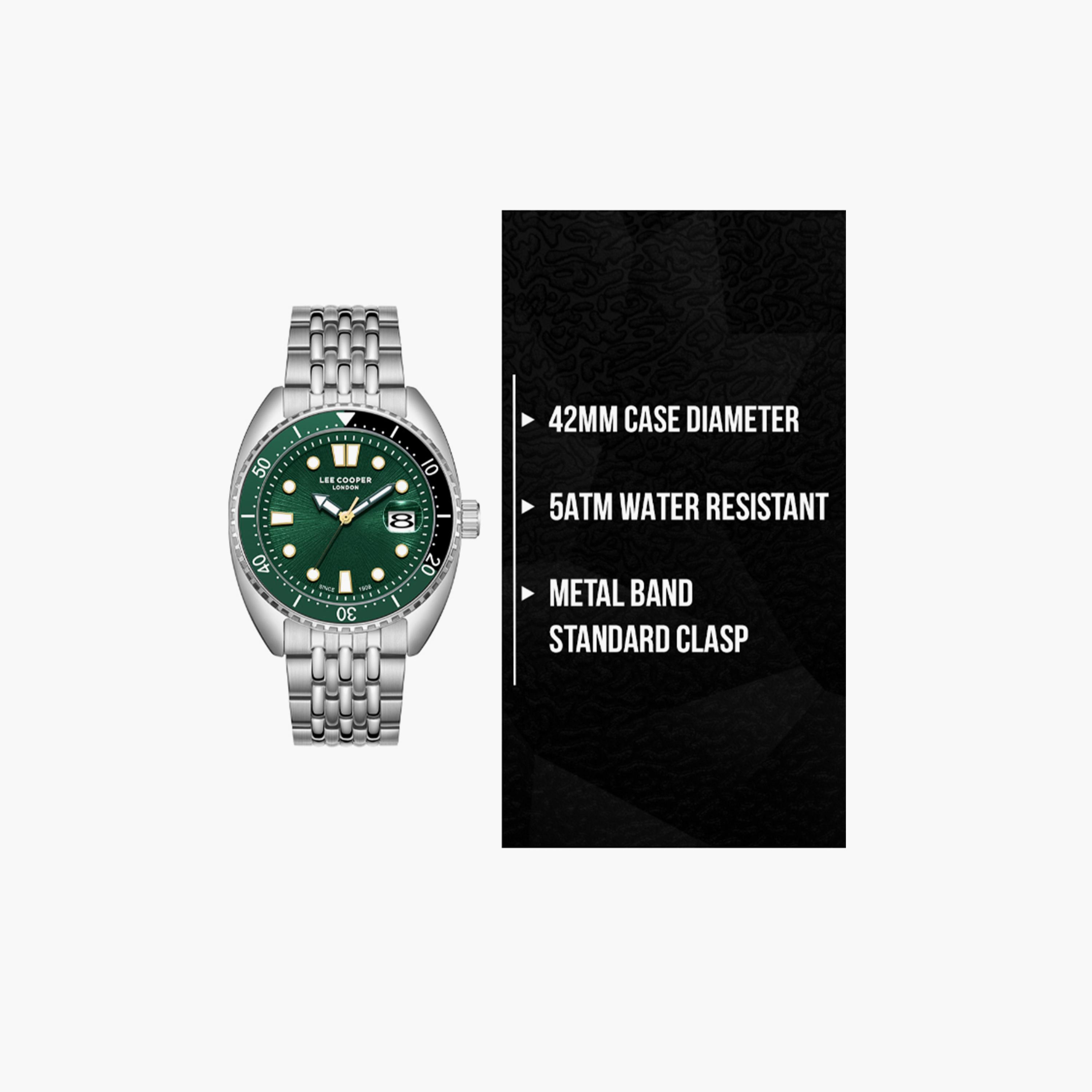 Lee Cooper Men's 42MM Silver Analog Metal Strap Watch | LC07997.370-men-watchesandjewellery-watches-image-9