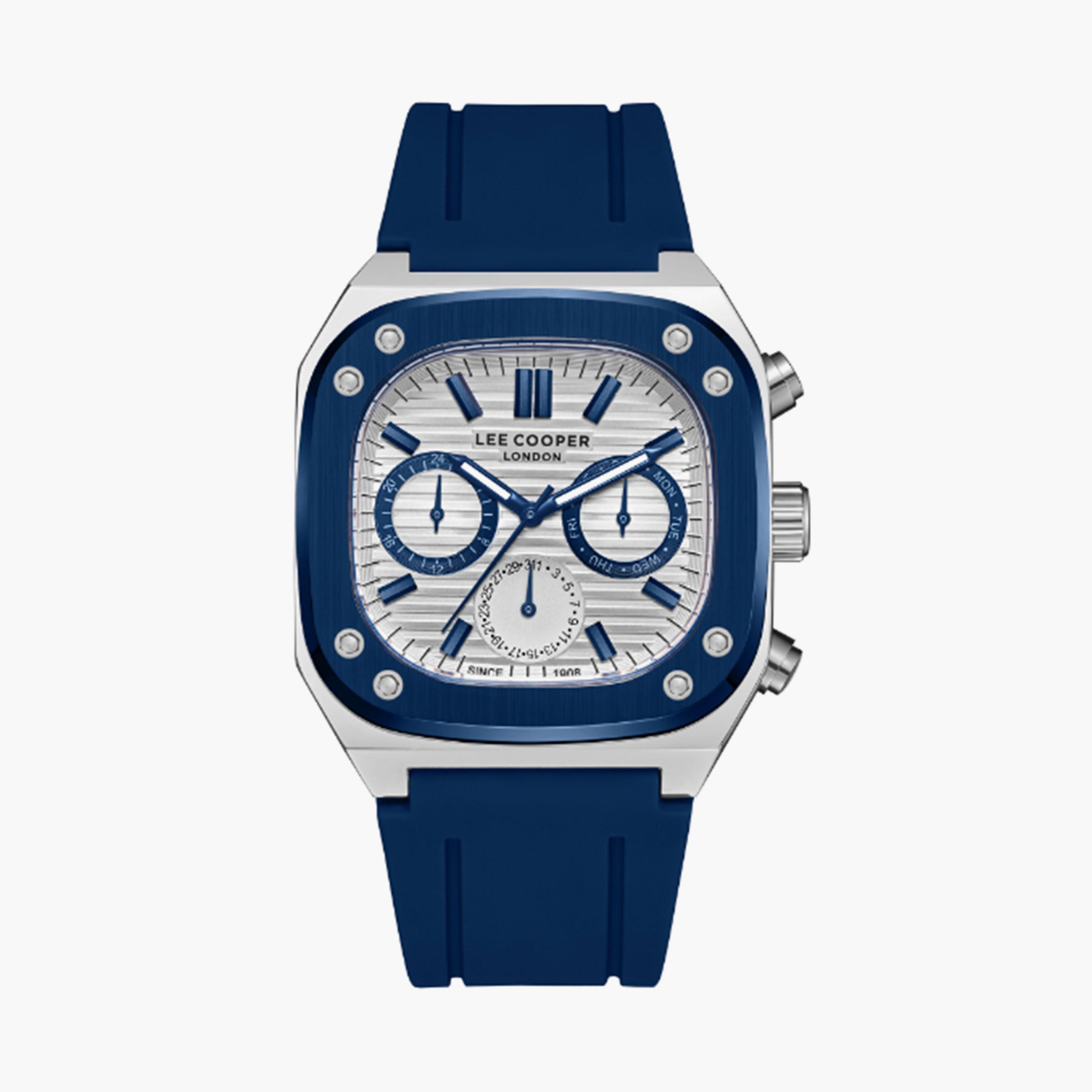 Lee Cooper Men's 48MM Blue Chronograph Silicone Strap Watch | LC08022.339-men-watchesandjewellery-watches-image-1