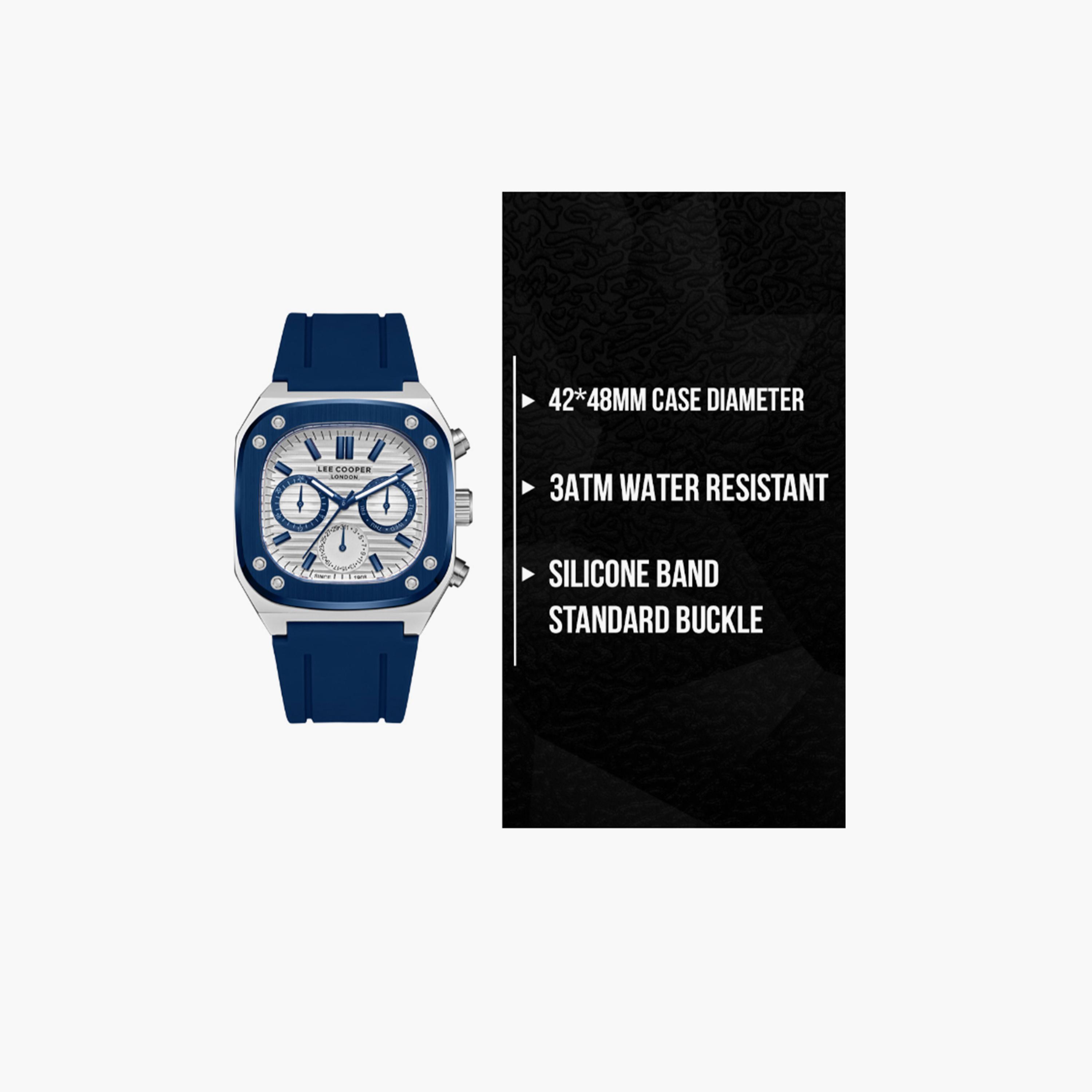 Lee Cooper Men's 48MM Blue Chronograph Silicone Strap Watch | LC08022.339-men-watchesandjewellery-watches-image-9