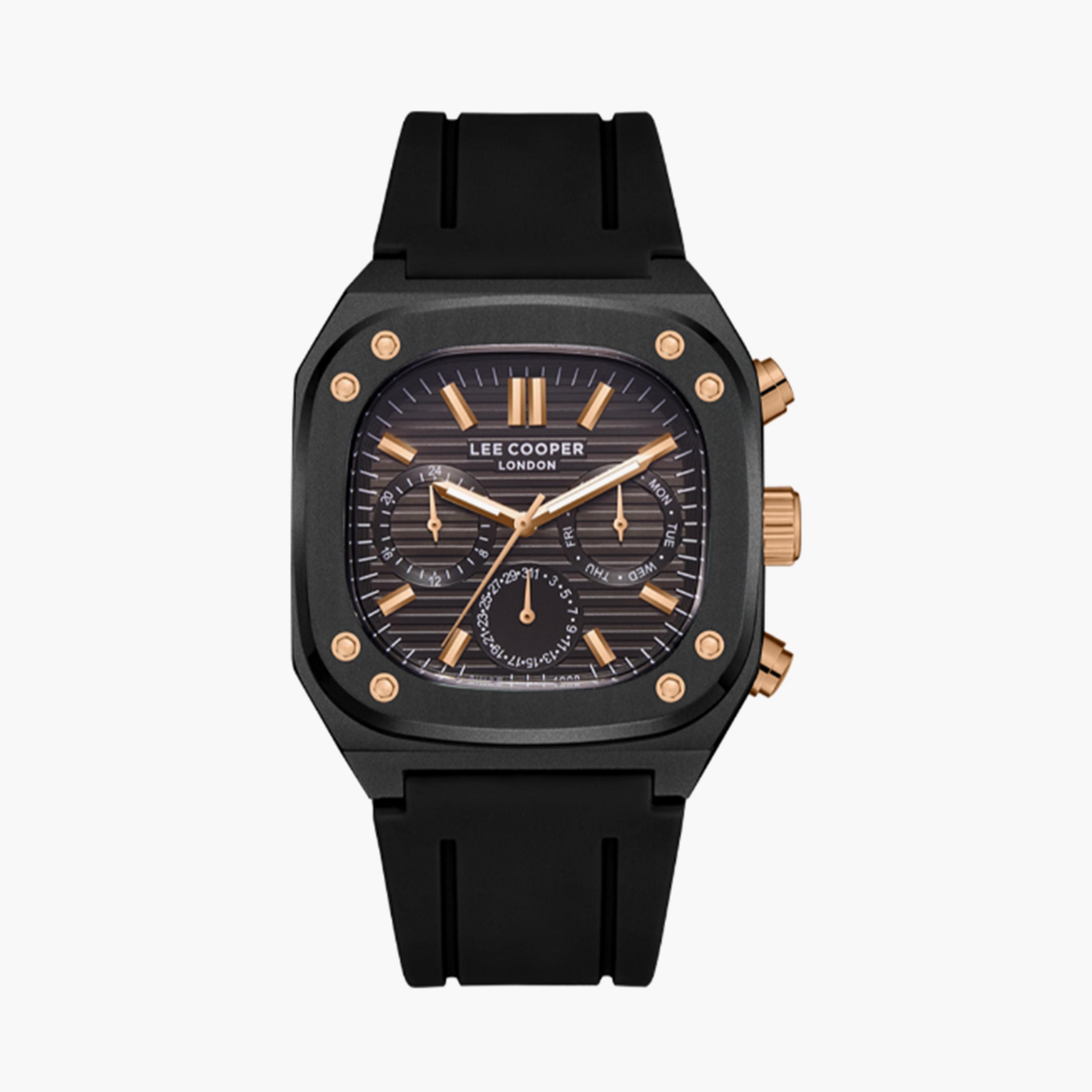 Lee Cooper Men's 48MM Black Chronograph Silicone Strap Watch | LC08022.651-men-watchesandjewellery-watches-image-5