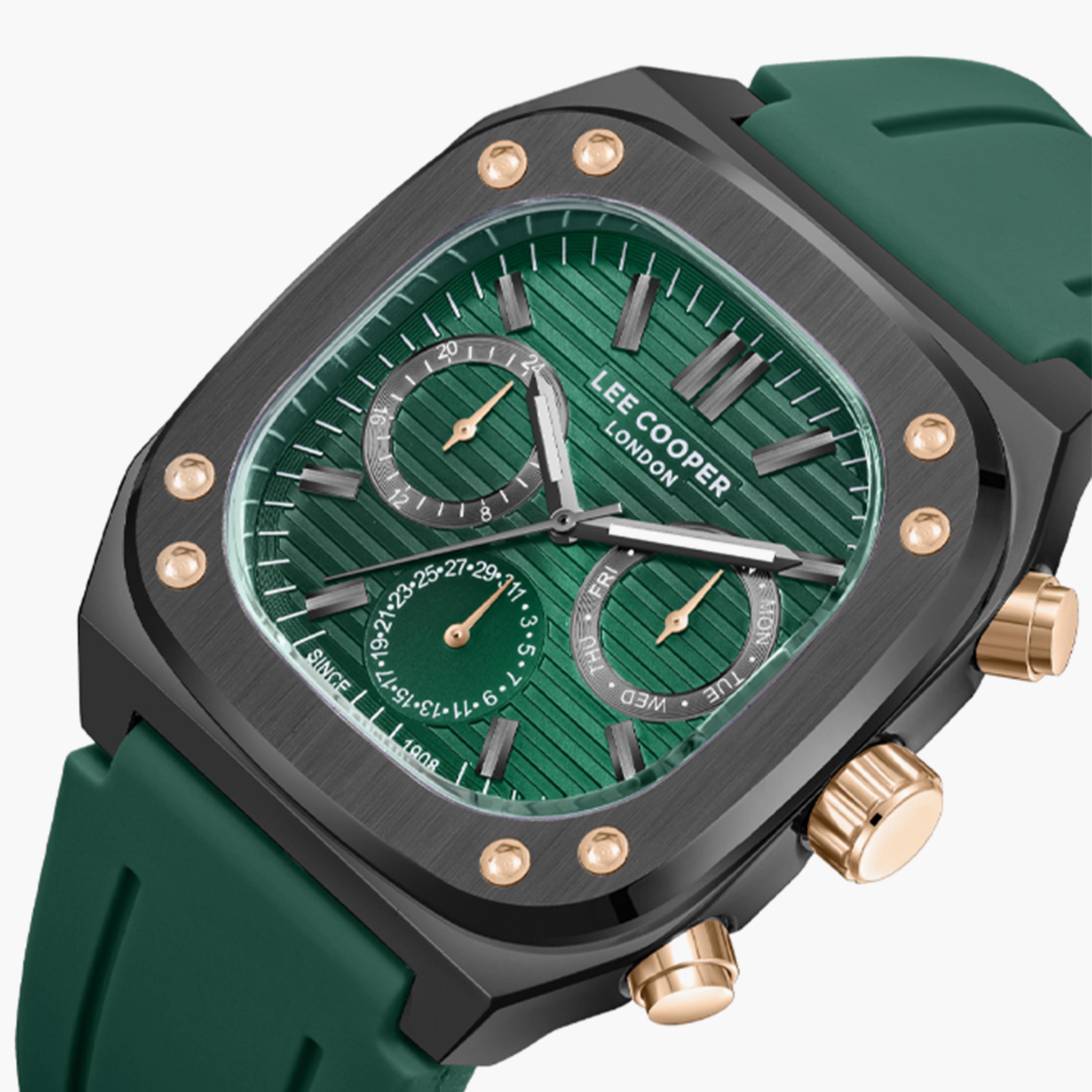 Lee Cooper Men's 48MM Green Chronograph Silicone Strap Watch | LC08022.077-men-watchesandjewellery-watches-image-5
