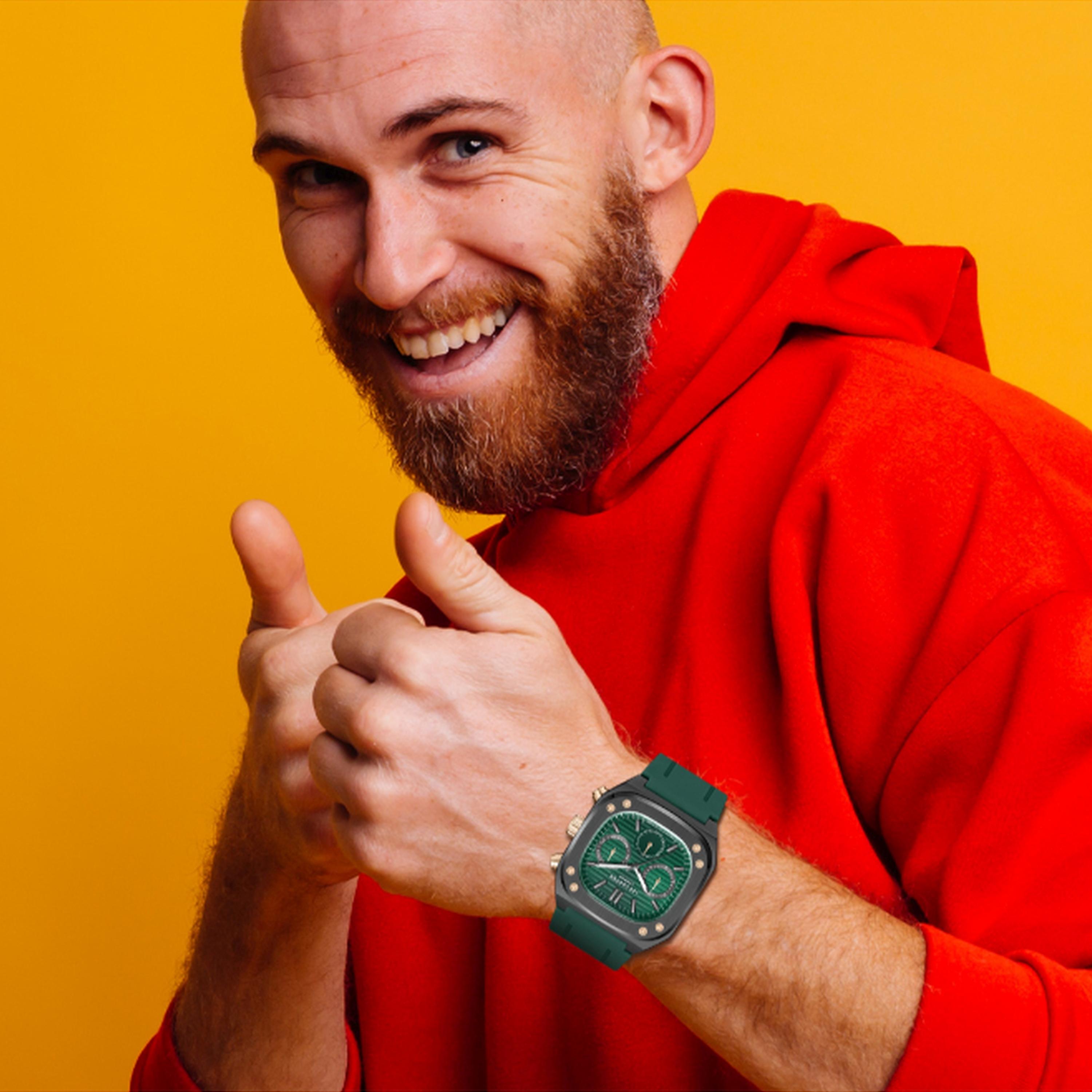 Lee Cooper Men's 48MM Green Chronograph Silicone Strap Watch | LC08022.077-men-watchesandjewellery-watches-image-7