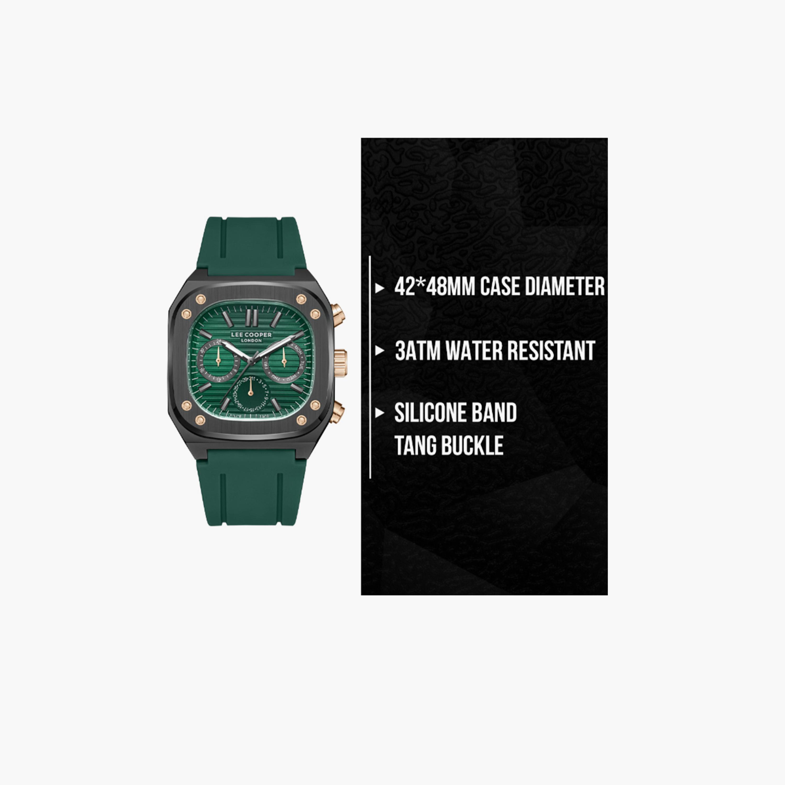 Lee Cooper Men's 48MM Green Chronograph Silicone Strap Watch | LC08022.077-men-watchesandjewellery-watches-image-9