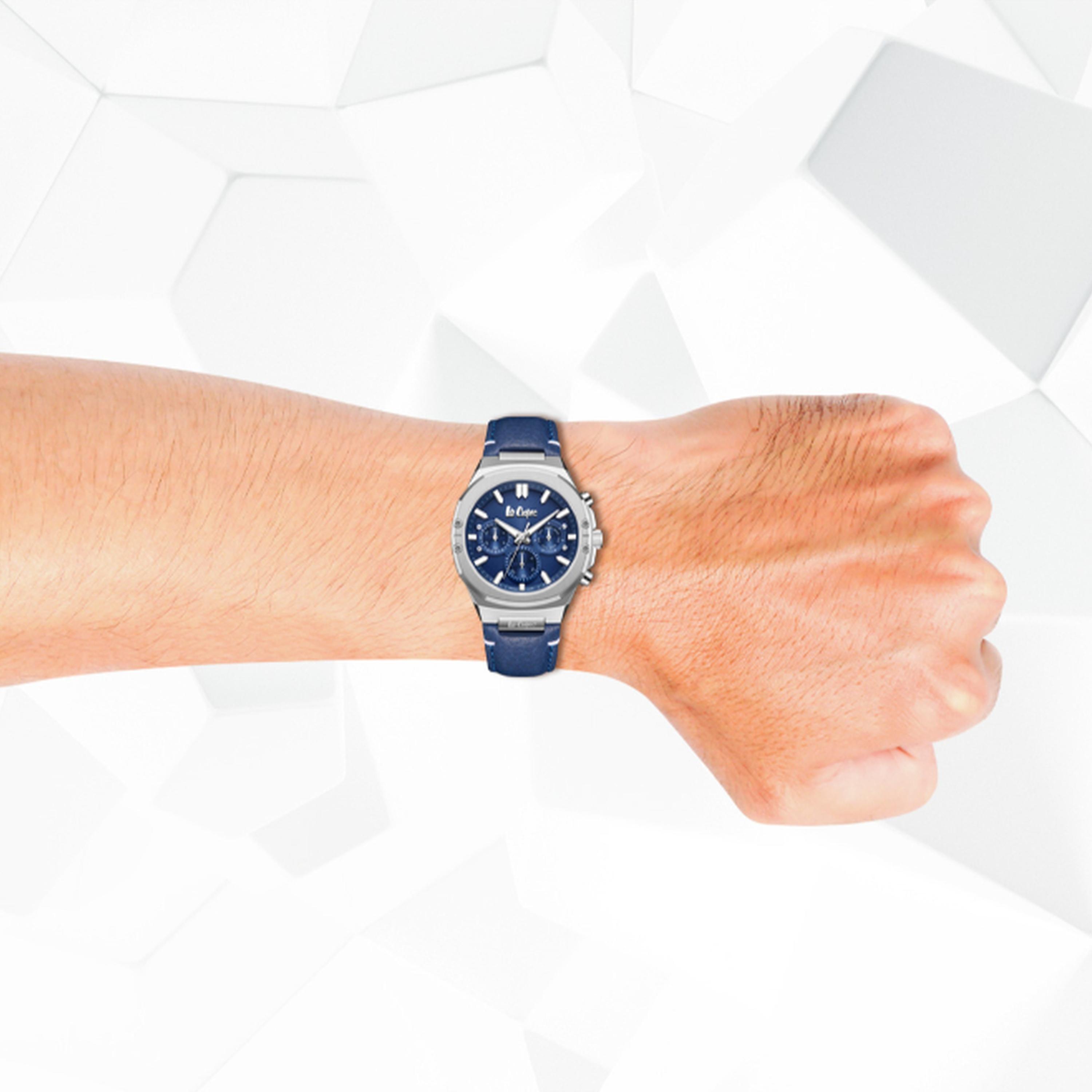 لي كوبر- ساعة  كرونوغراف للنساء سوار جلدي  43مم لون أزرق | LC07992.399-men-watchesandjewellery-watches-image-8