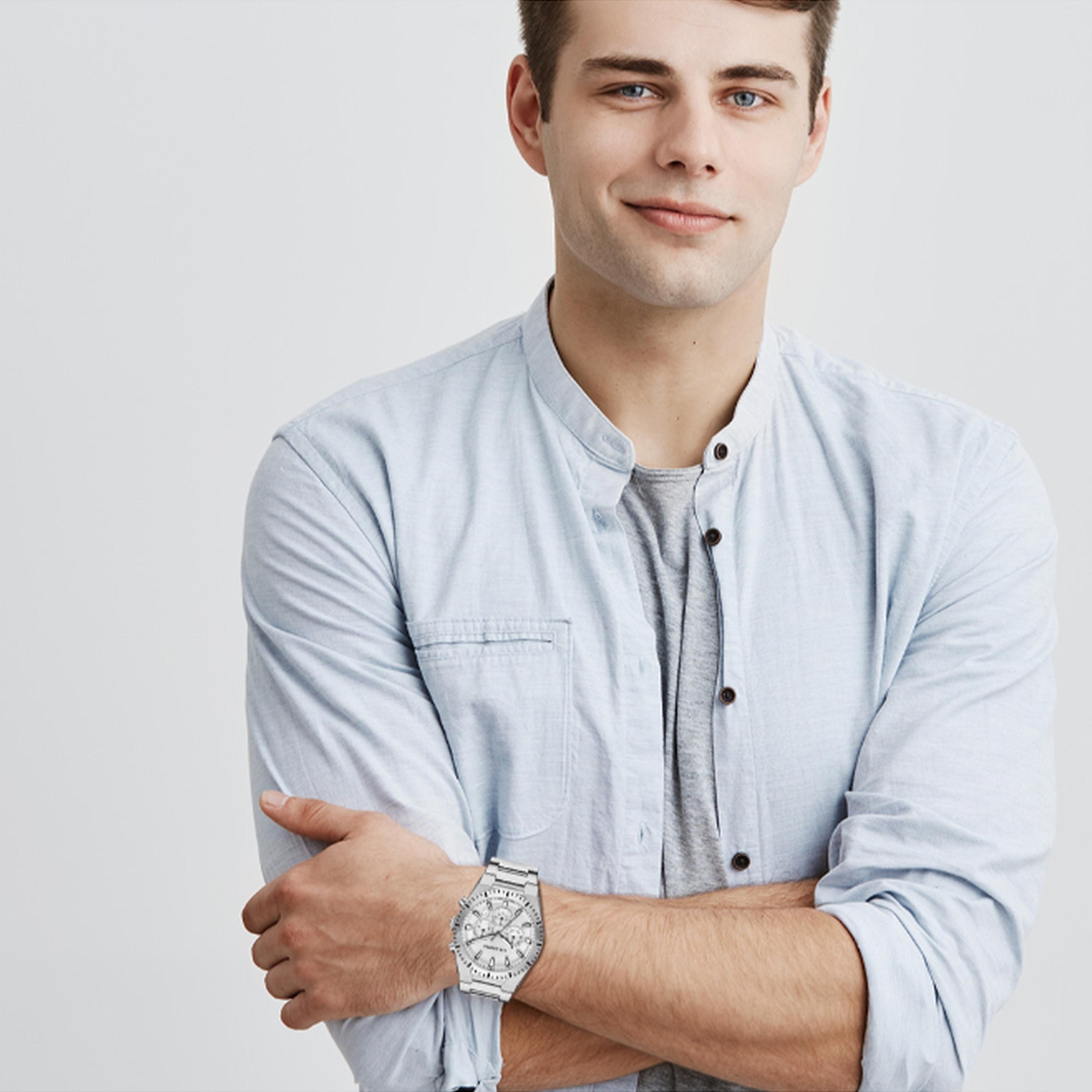 Lee Cooper Men's 42MM Silver Chronograph Metal Strap Watch | LC08100.330-men-watchesandjewellery-watches-image-7