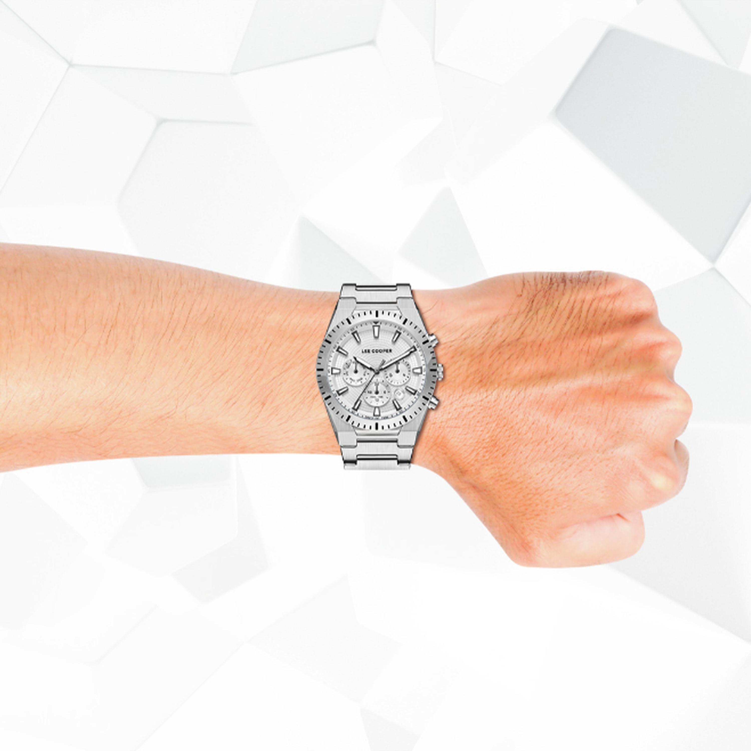 Lee Cooper Men's 42MM Silver Chronograph Metal Strap Watch | LC08100.330-men-watchesandjewellery-watches-image-8