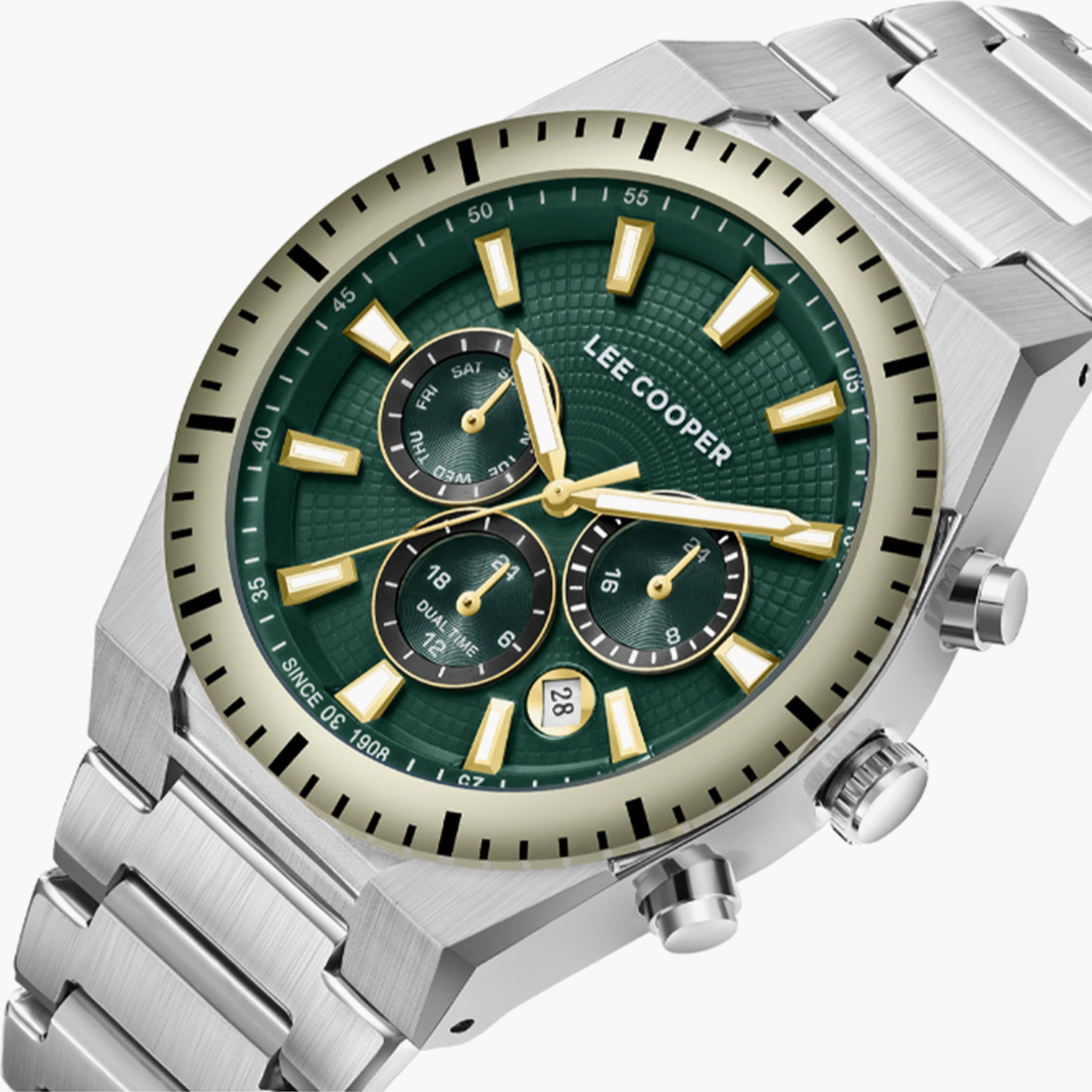 Lee Cooper Men's 42MM Silver Chronograph Metal Strap Watch | LC08100.270-men-watchesandjewellery-watches-image-5