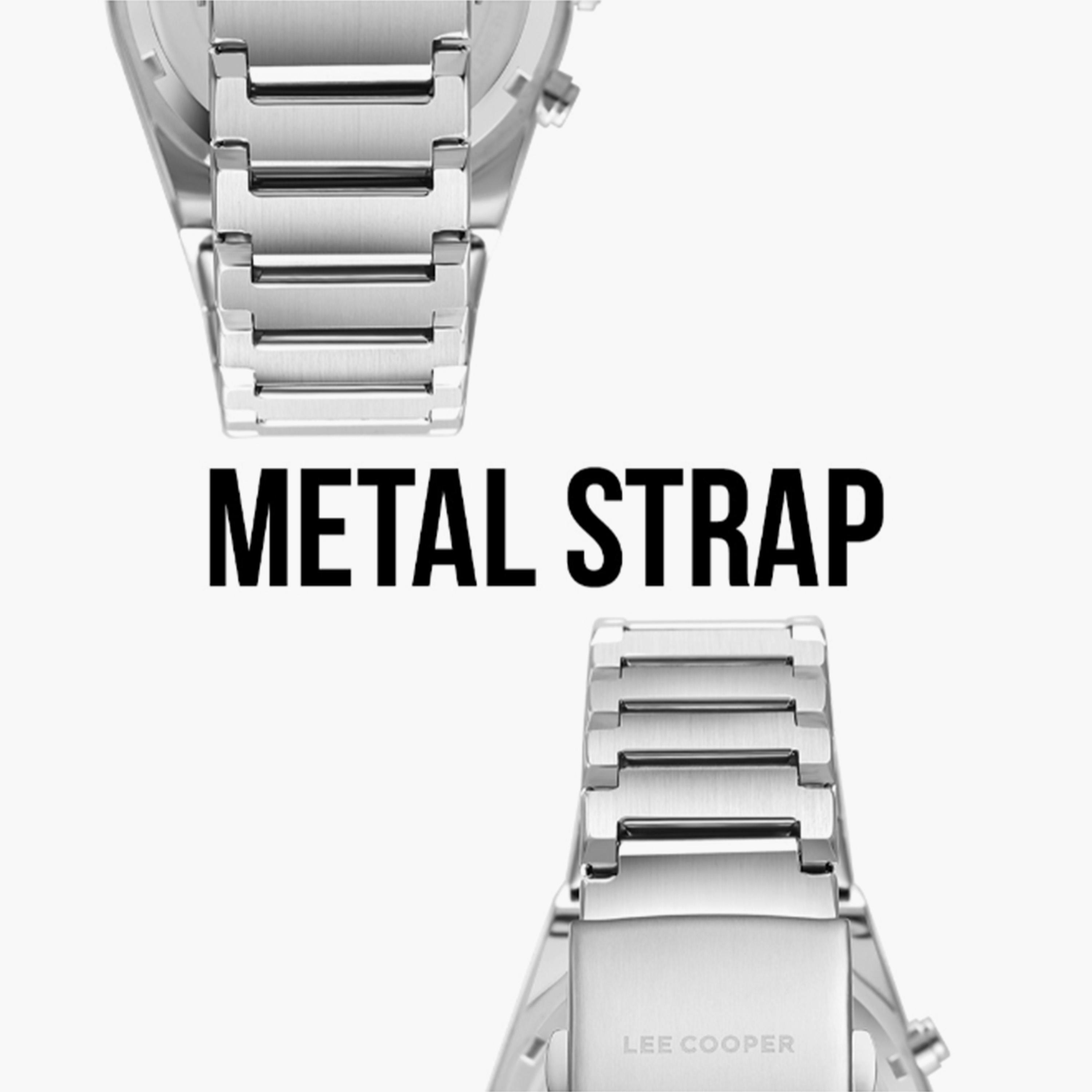 Lee Cooper Men's 42MM Silver Chronograph Metal Strap Watch | LC08100.270-men-watchesandjewellery-watches-image-6