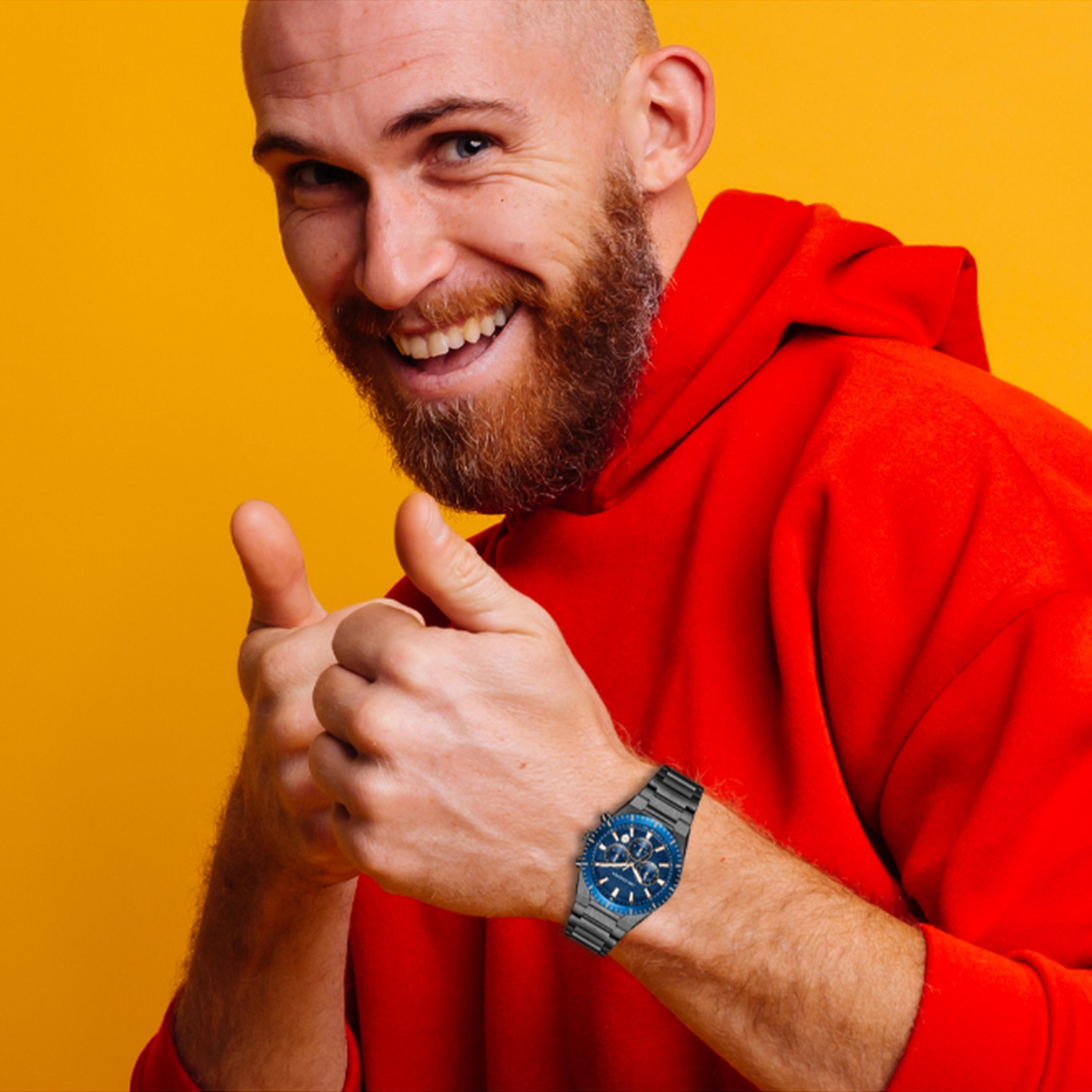 لي كوبر- ساعة  كرونوغراف للرجال سوار معدني  42مم لون أسود | LC08100.090-men-watchesandjewellery-watches-image-7
