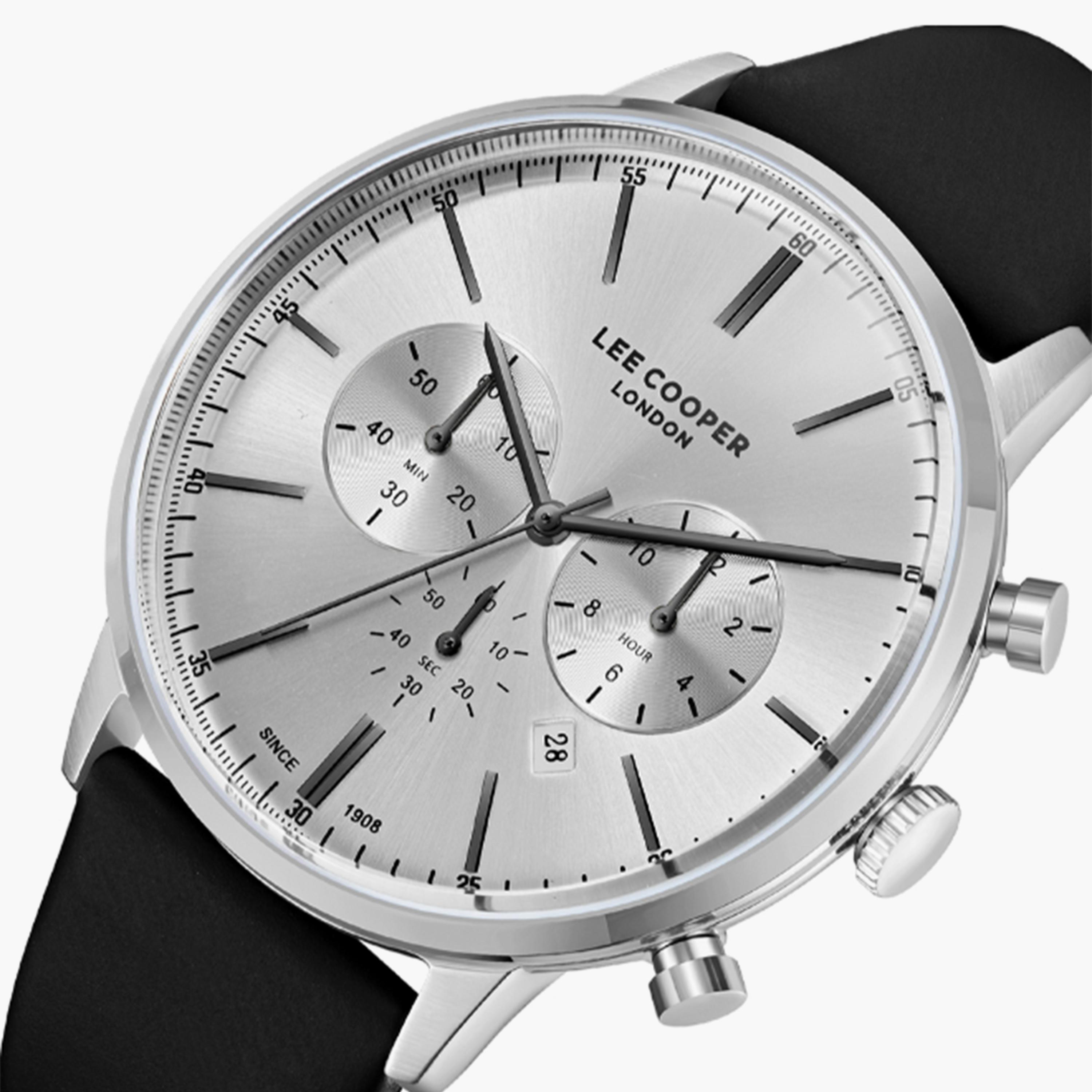 Lee Cooper Men's 45MM Black Chronograph Leather Strap Watch | LC08043.331-men-watchesandjewellery-watches-image-5