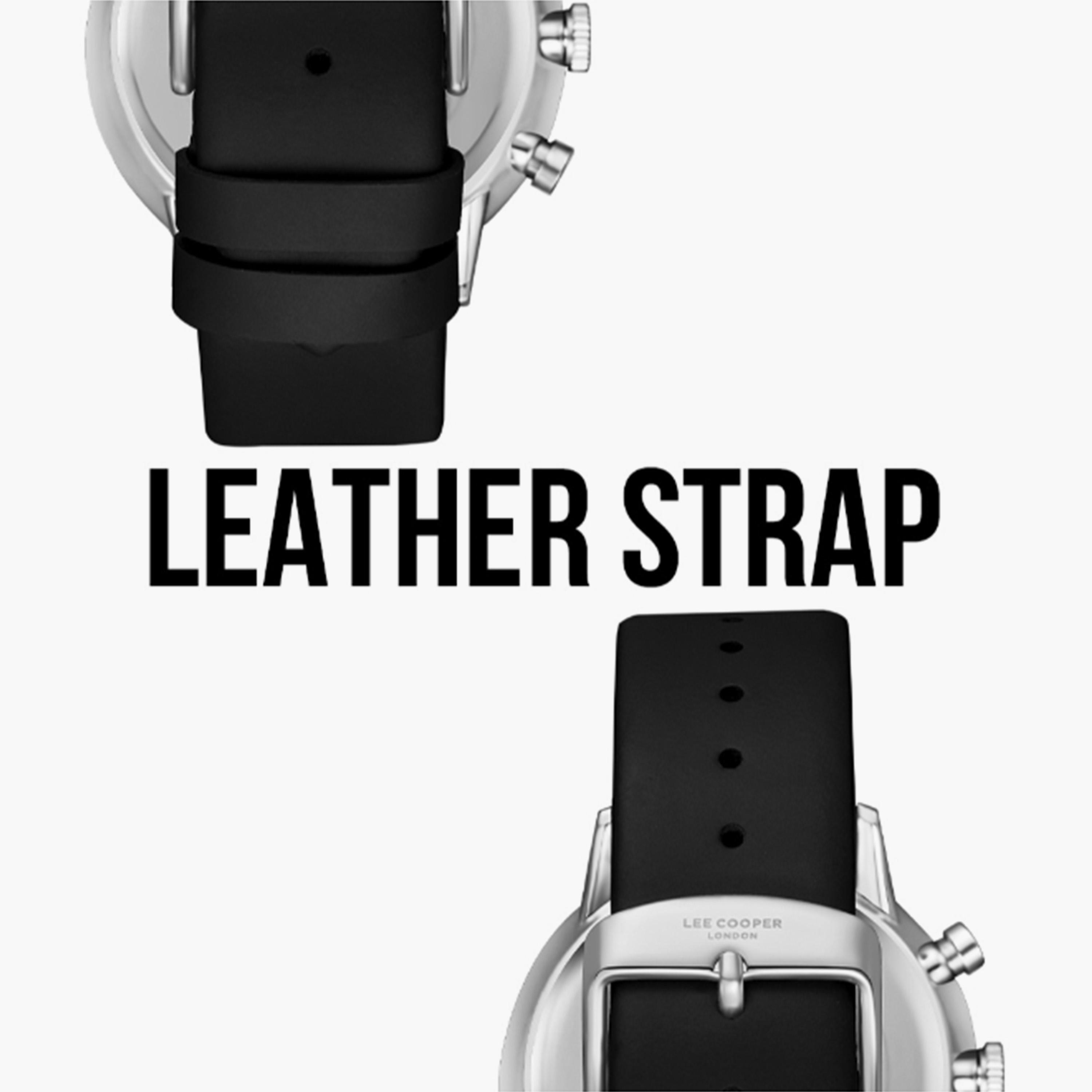 Lee Cooper Men's 45MM Black Chronograph Leather Strap Watch | LC08043.331-men-watchesandjewellery-watches-image-6