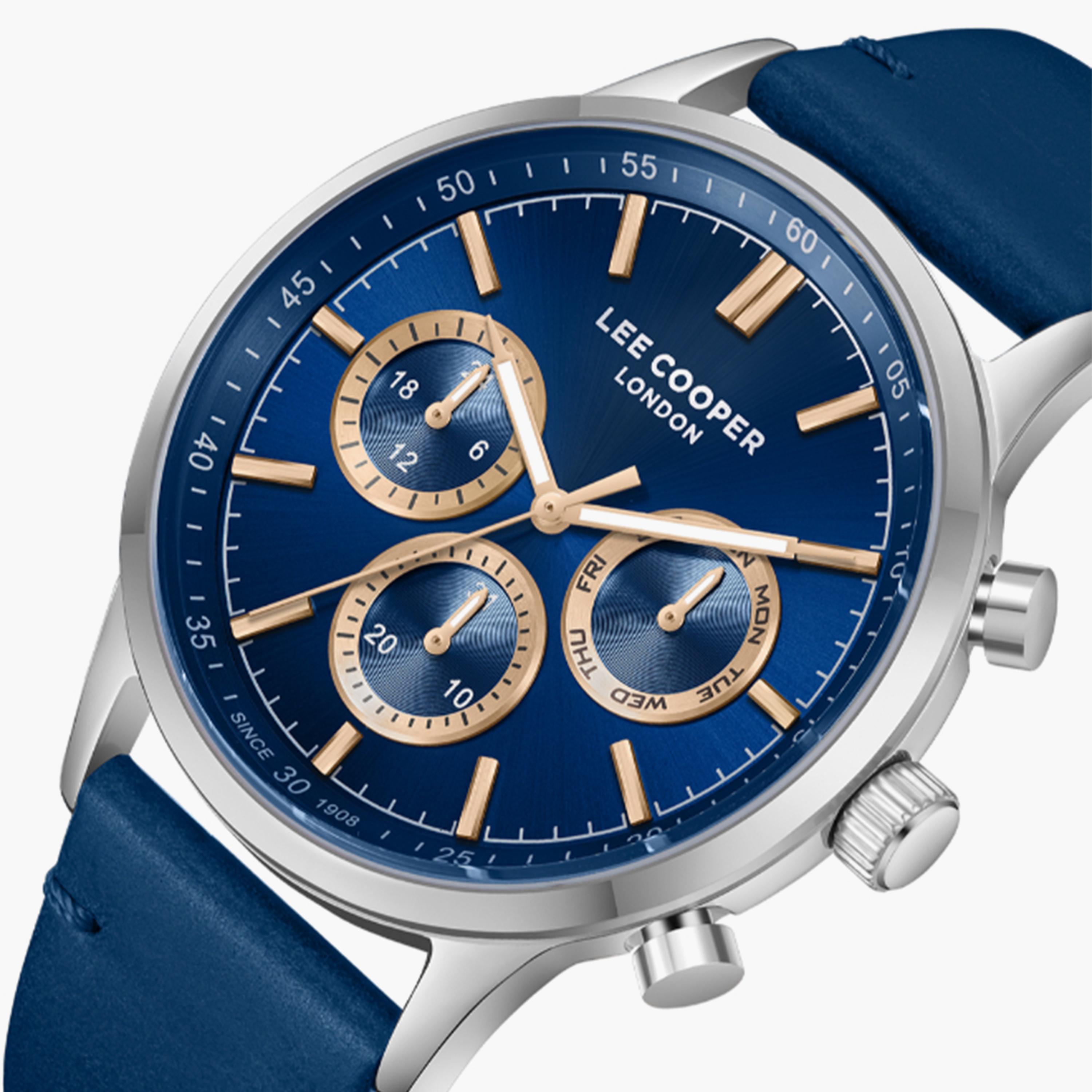 Lee Cooper Men's 44MM Blue Chronograph Leather Strap Watch | LC08001.599-men-watchesandjewellery-watches-image-5