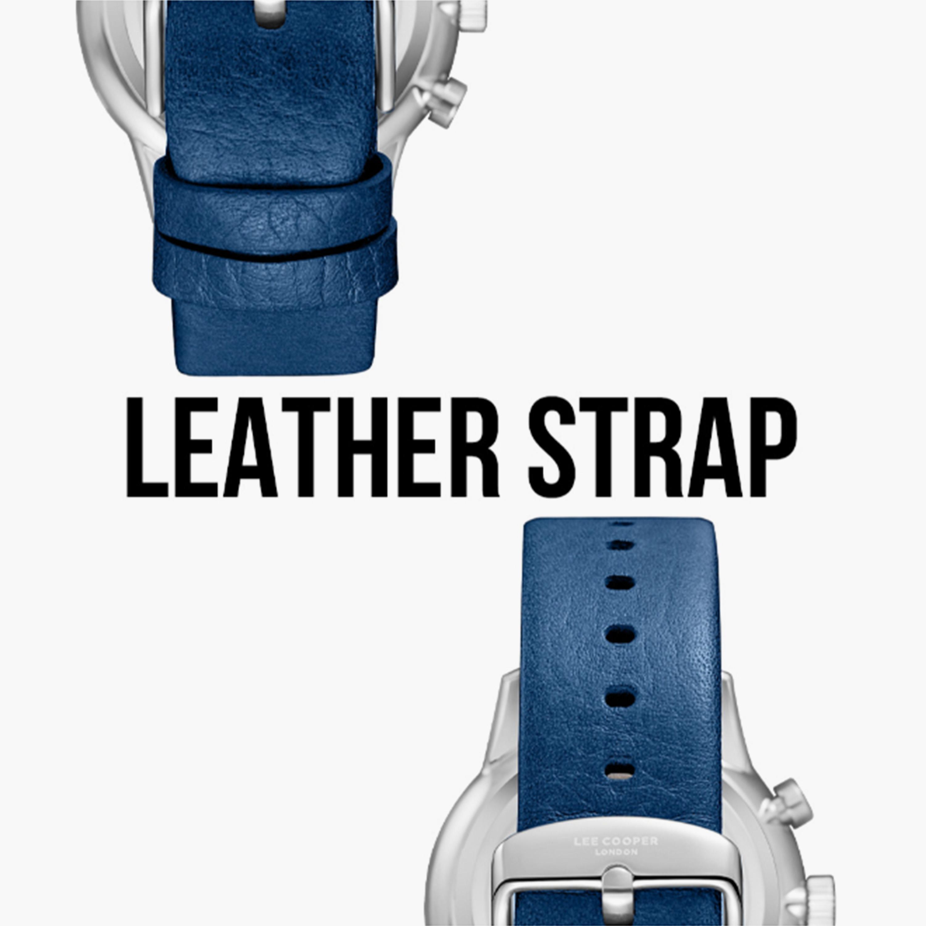 Lee Cooper Men's 44MM Blue Chronograph Leather Strap Watch | LC08001.599-men-watchesandjewellery-watches-image-6