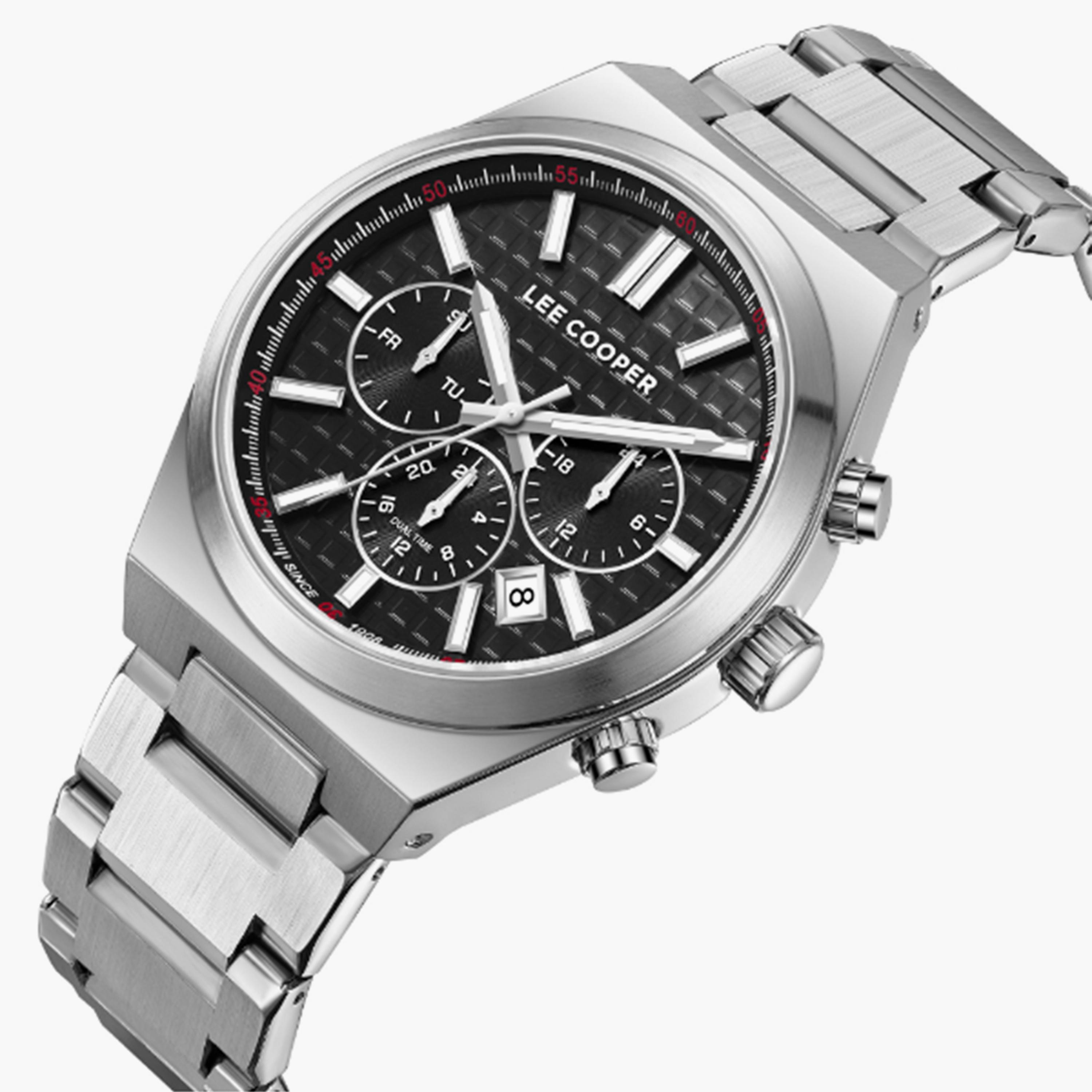 لي كوبر- ساعة  كرونوغراف للرجال سوار معدني  41مم لون فضي | LC08084.350-men-watchesandjewellery-watches-image-4