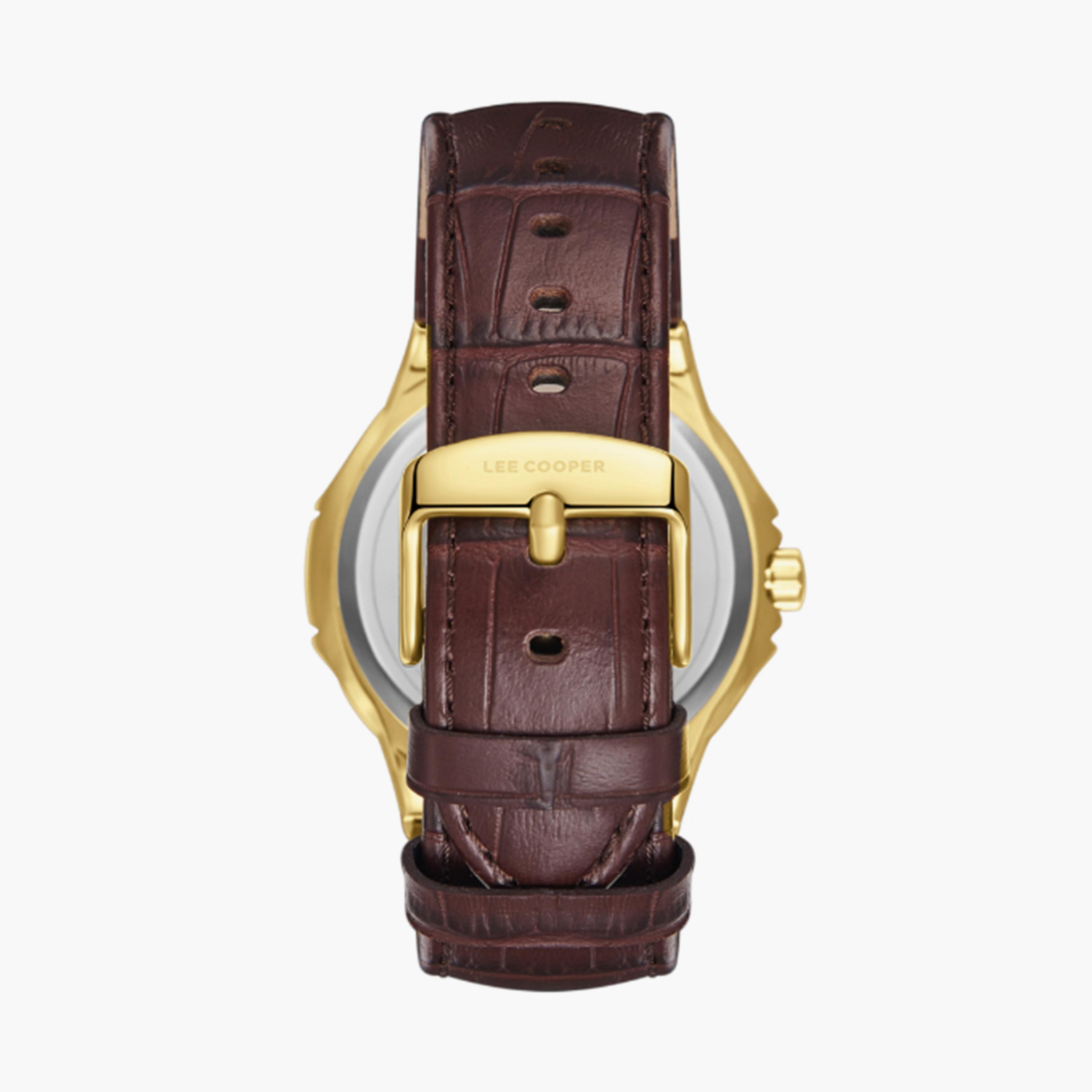 Lee Cooper Men's 42MM Brown Analog Leather Strap Watch | LC08108.134-men-watchesandjewellery-watches-image-2