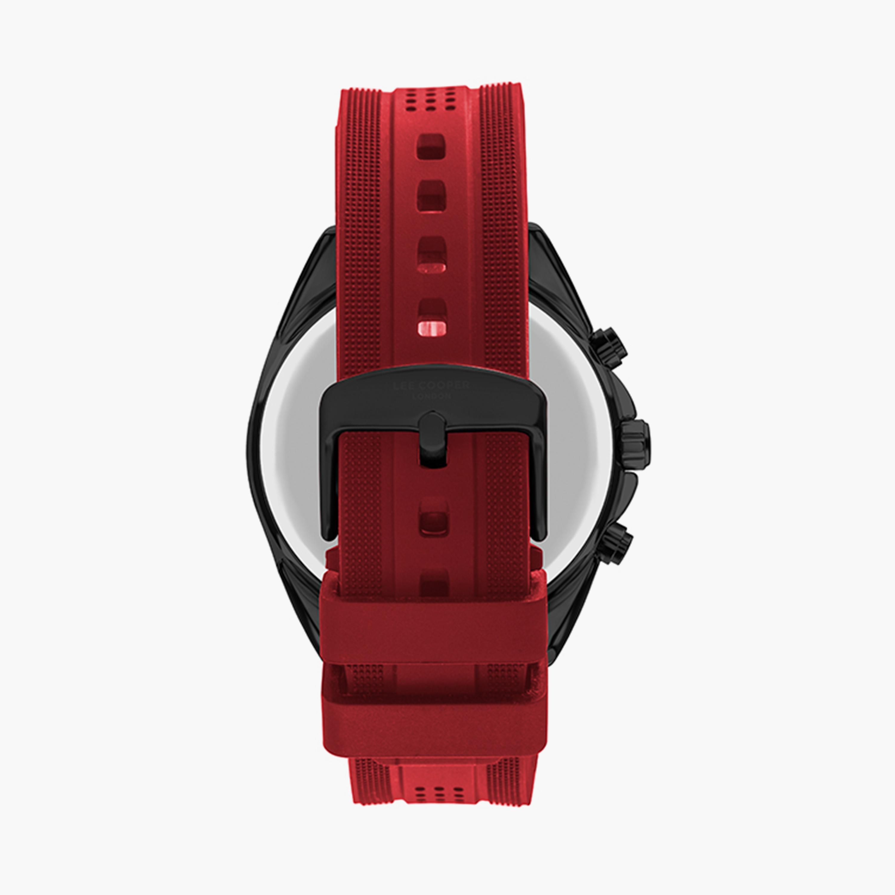 لي كوبر- ساعة  كرونوغراف للرجال سوار سيليكون  44مم لون أحمر | LC07527.658-men-watchesandjewellery-watches-image-3