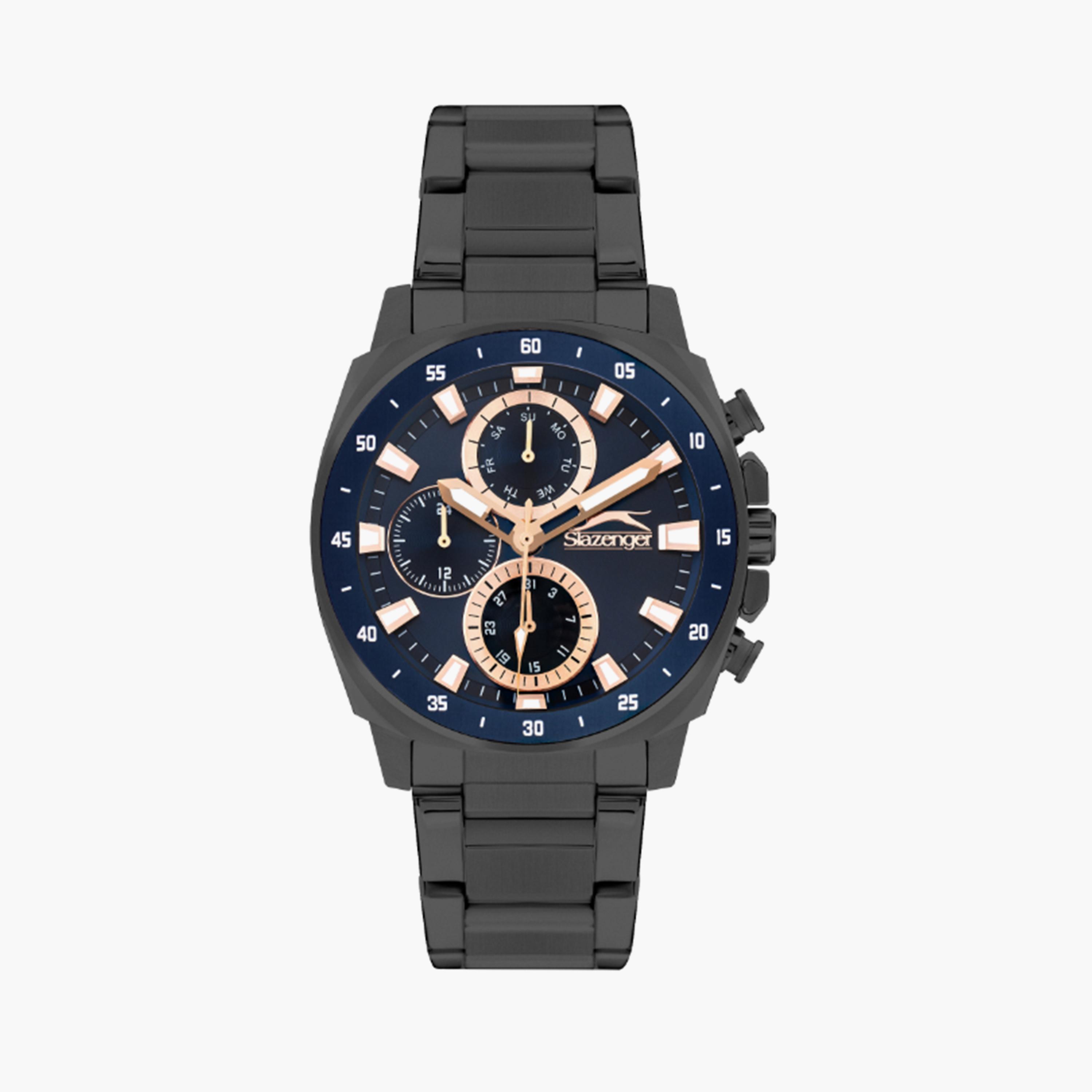 Slazenger Men's 44MM Grey Chronograph Metal Strap Watch | SL.9.2292.2.04-men-watchesandjewellery-watches-image-1