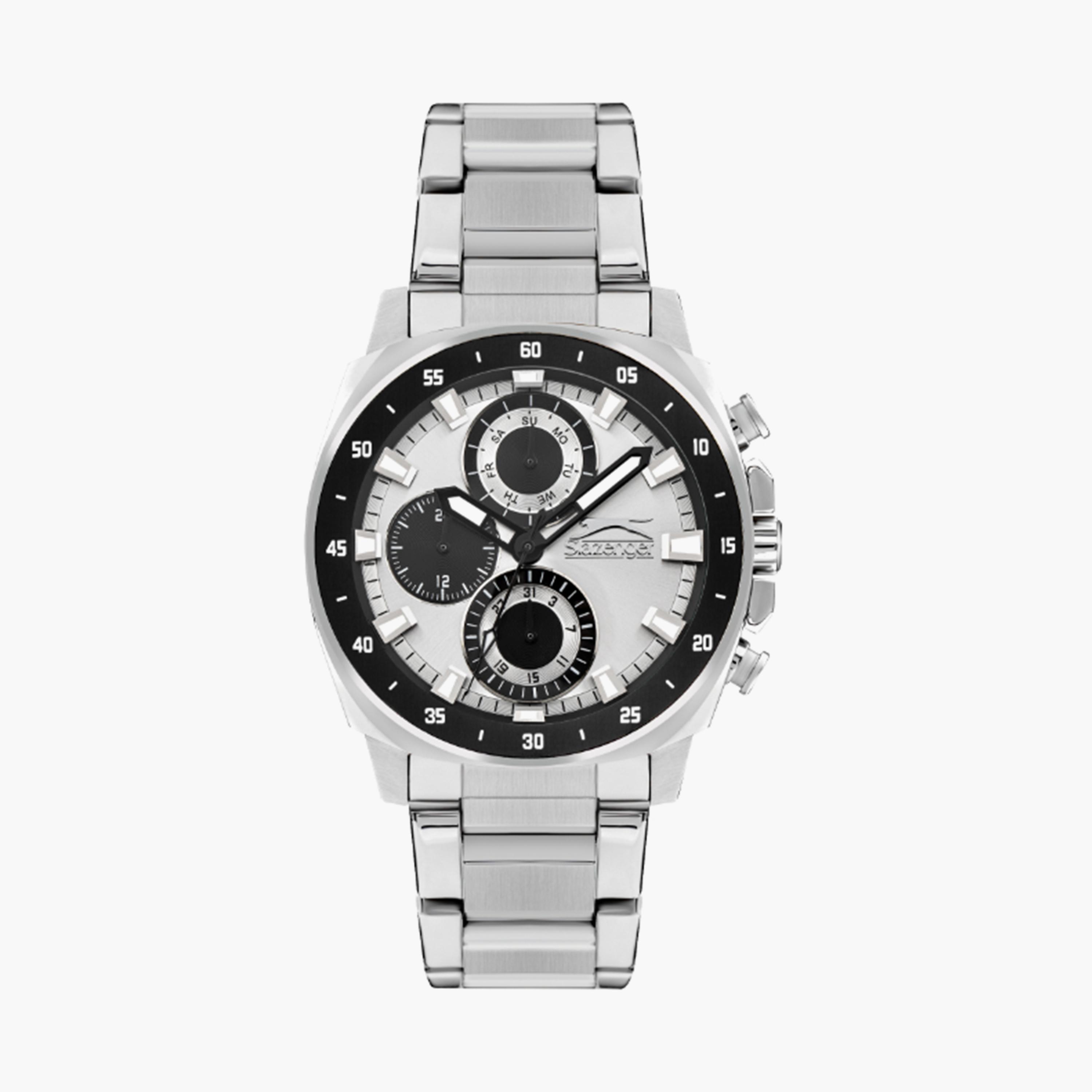 Slazenger Men's 44MM Silver Chronograph Metal Strap Watch | SL.9.2292.2.05-men-watchesandjewellery-watches-image-1