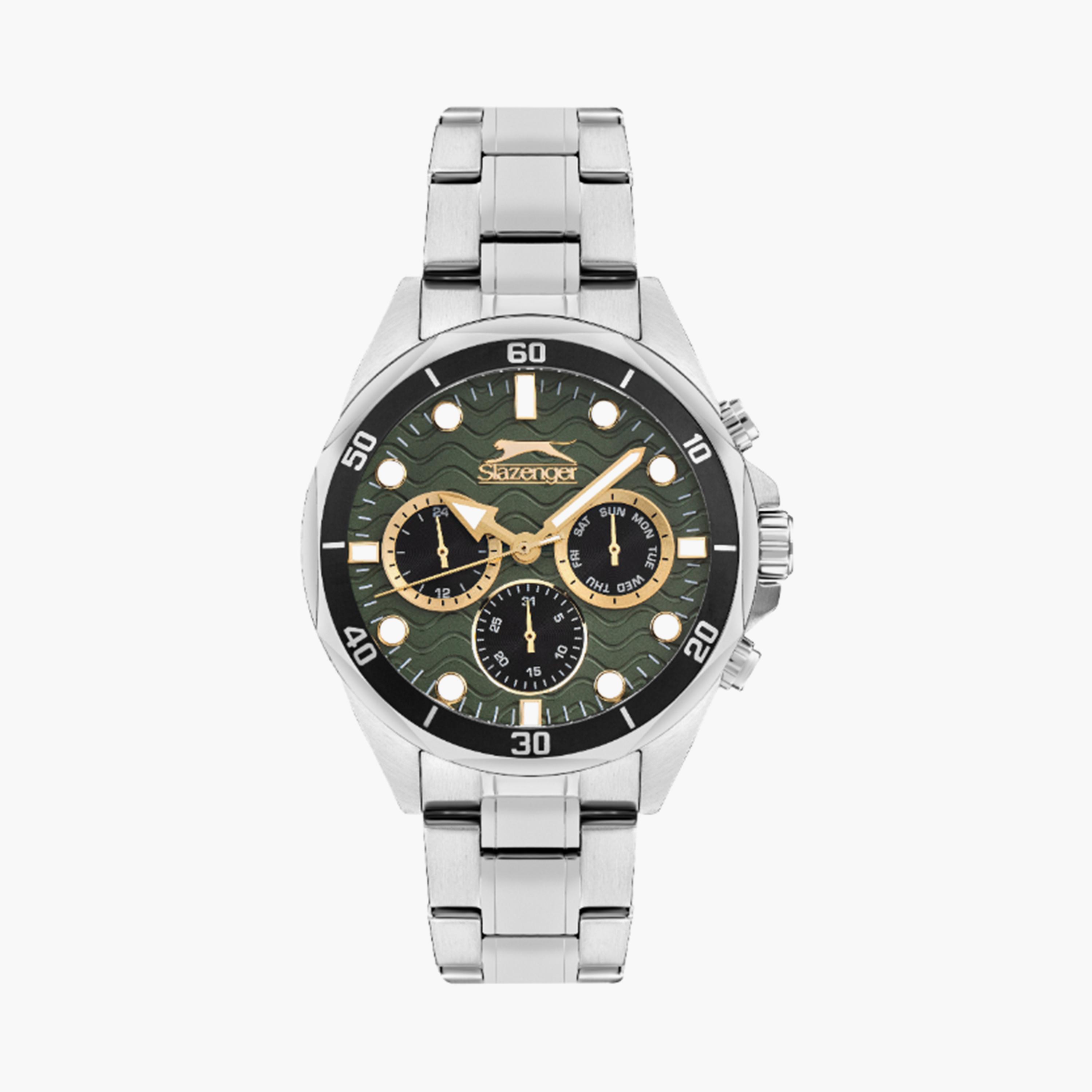 Slazenger Men's 46MM Silver Chronograph Metal Strap Watch | SL.9.2309.2.06-men-watchesandjewellery-watches-image-1