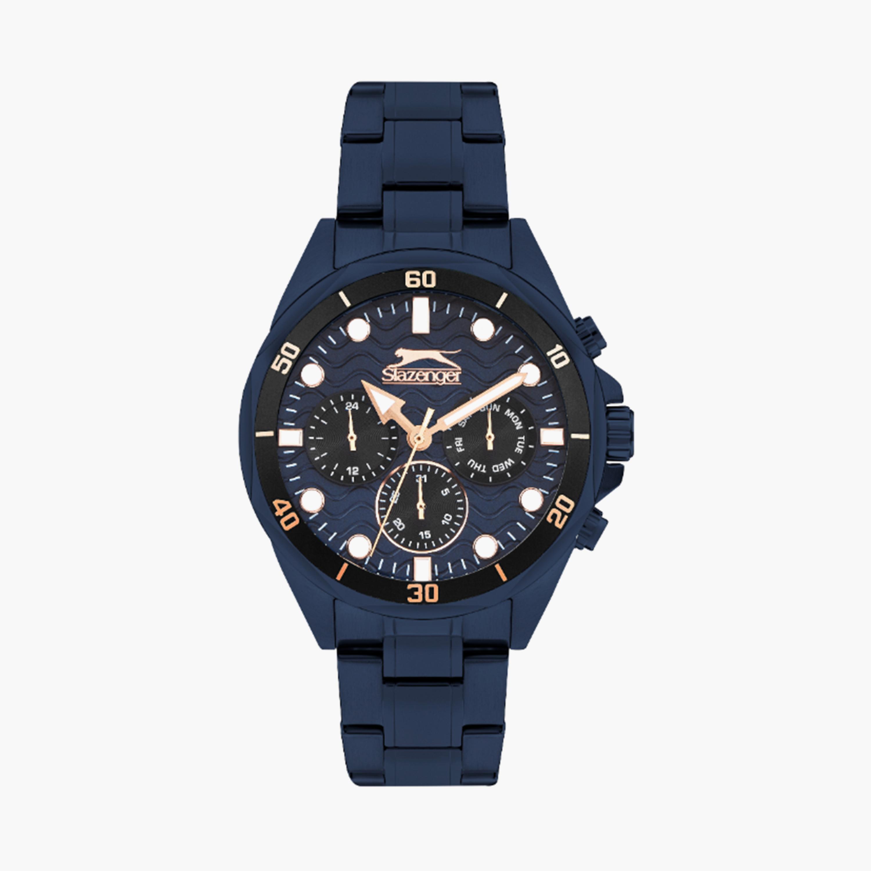 سلازنغر- ساعة  كرونوغراف للرجال سوار معدني  46مم لون أزرق | SL.9.2309.2.07-men-watchesandjewellery-watches-image-1