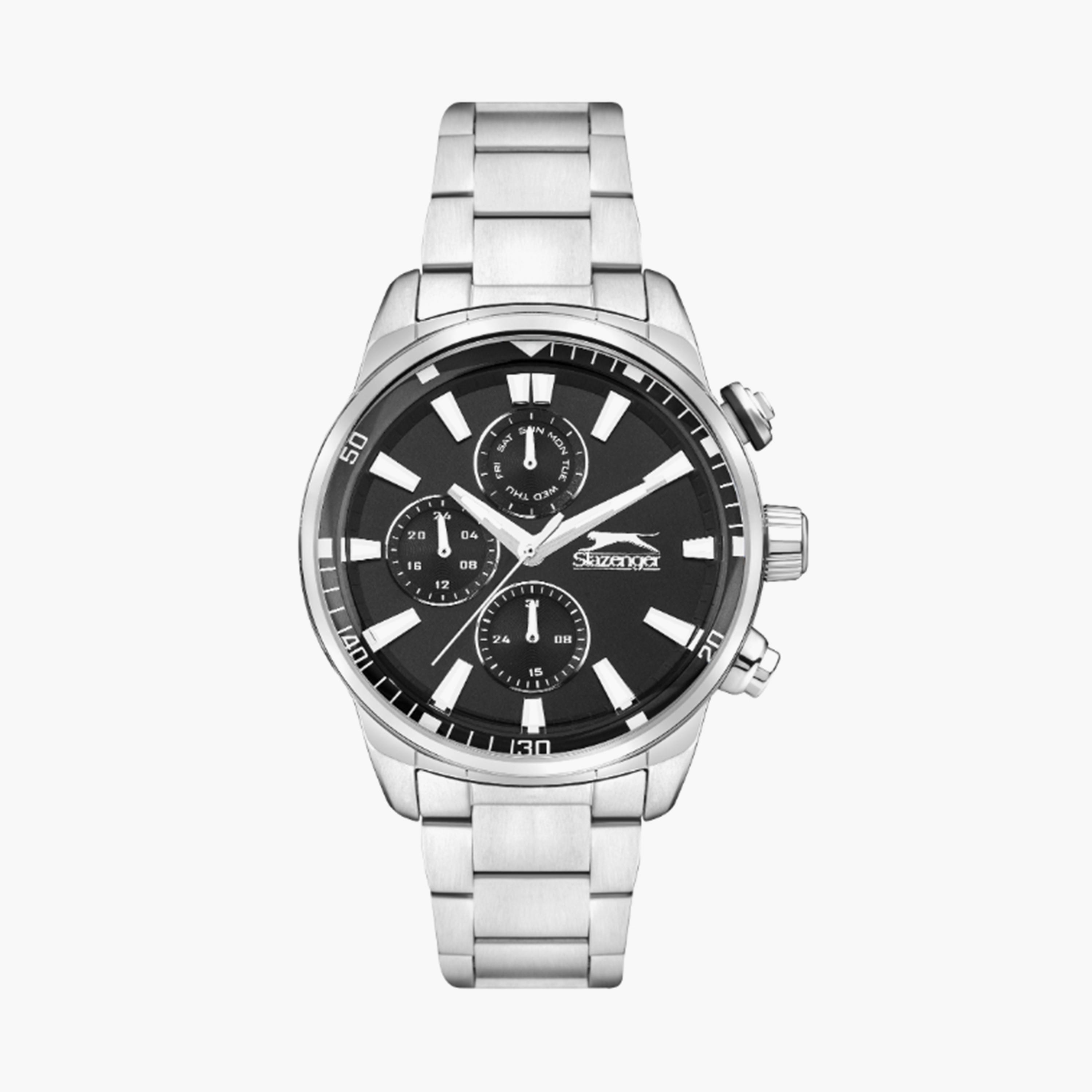 Slazenger Men's 45MM Silver Chronograph Metal Strap Watch | SL.9.2272.2.01-men-watchesandjewellery-watches-image-1