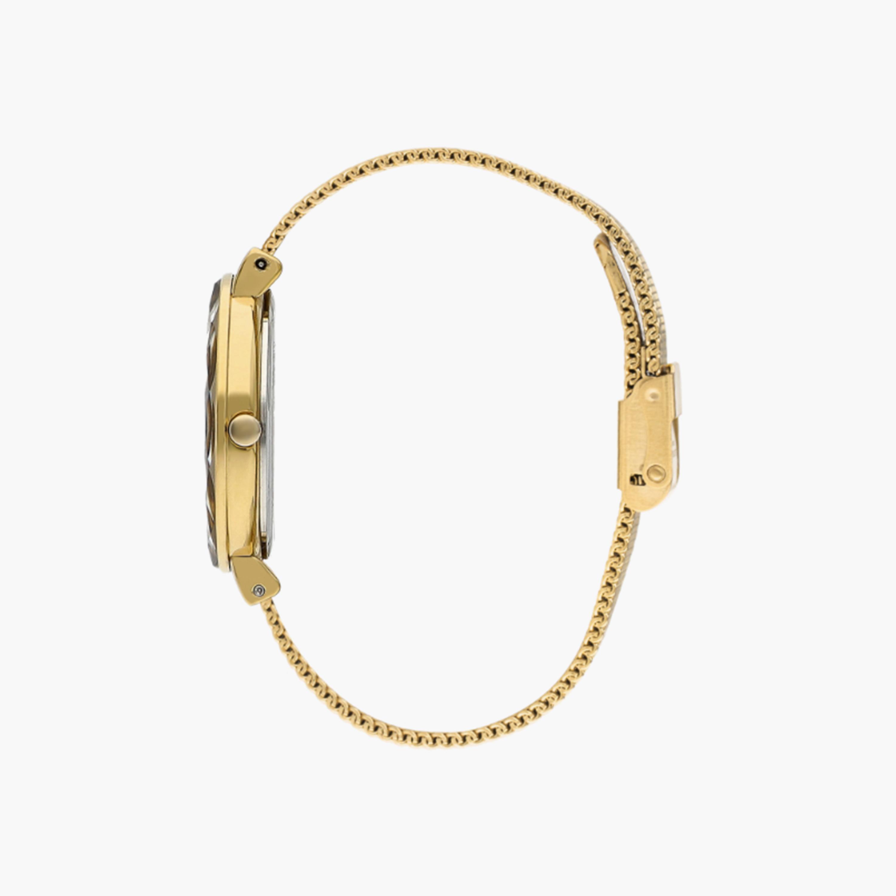 سلازنغر- ساعة  تناظرية للنساء سوار شبكي  34مم لون ذهبي | SL.9.2296.3.02-women-watchesandjewellery-watches-image-2