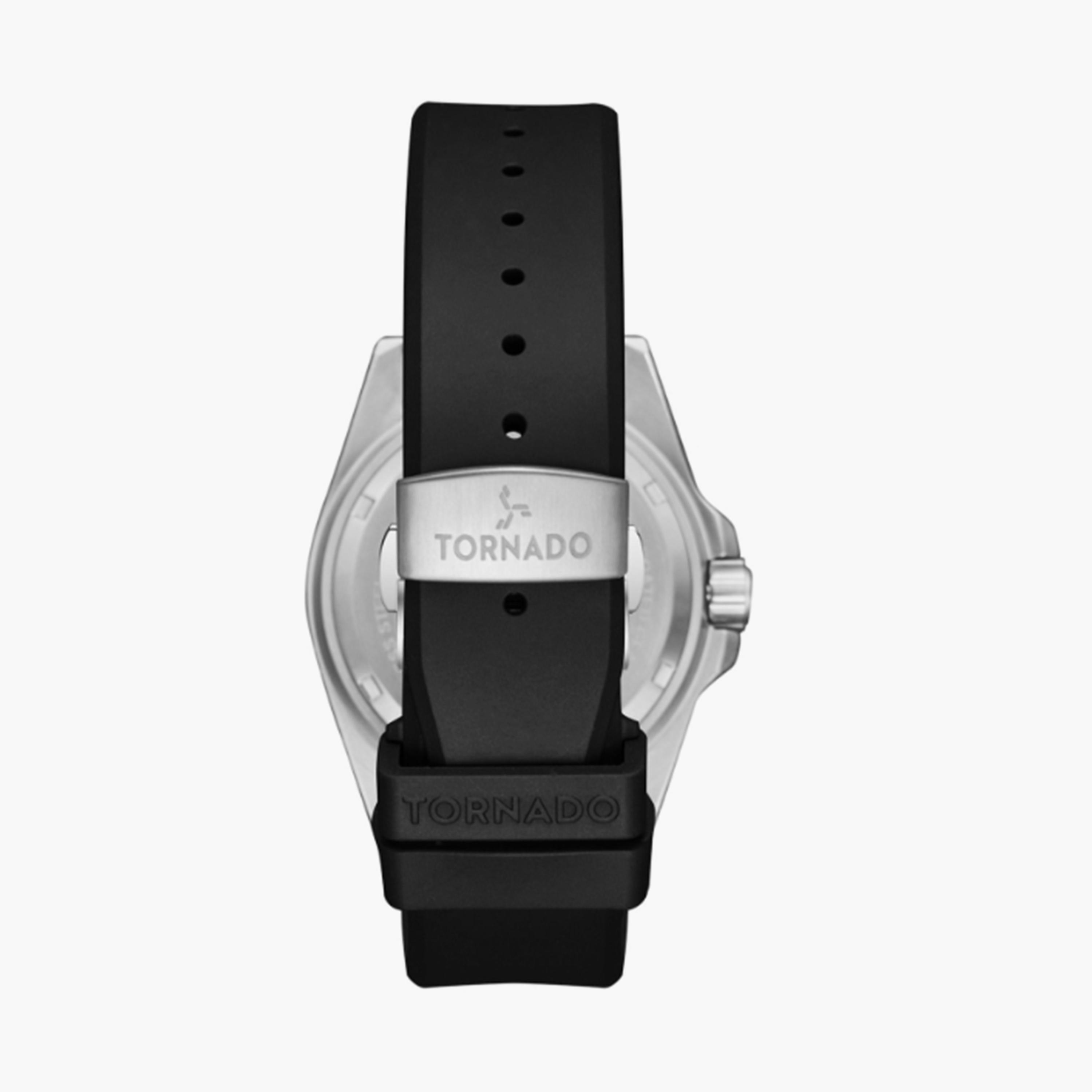 Tornado Men's 49MM Black Analog Silicone Strap Watch | T22001-SSBB-men-watchesandjewellery-watches-image-3