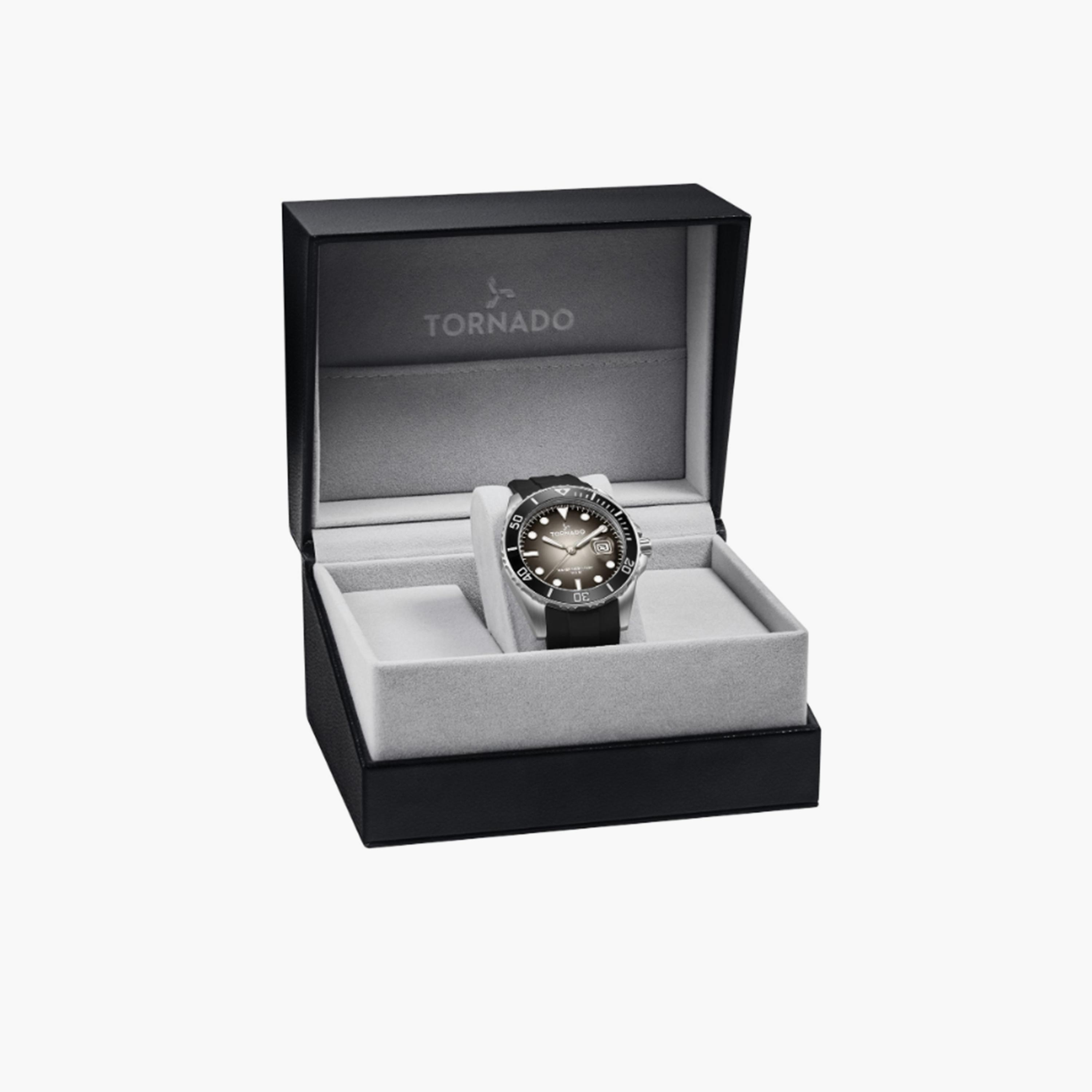 Tornado Men's 49MM Black Analog Silicone Strap Watch | T22001-SSBB-men-watchesandjewellery-watches-image-4
