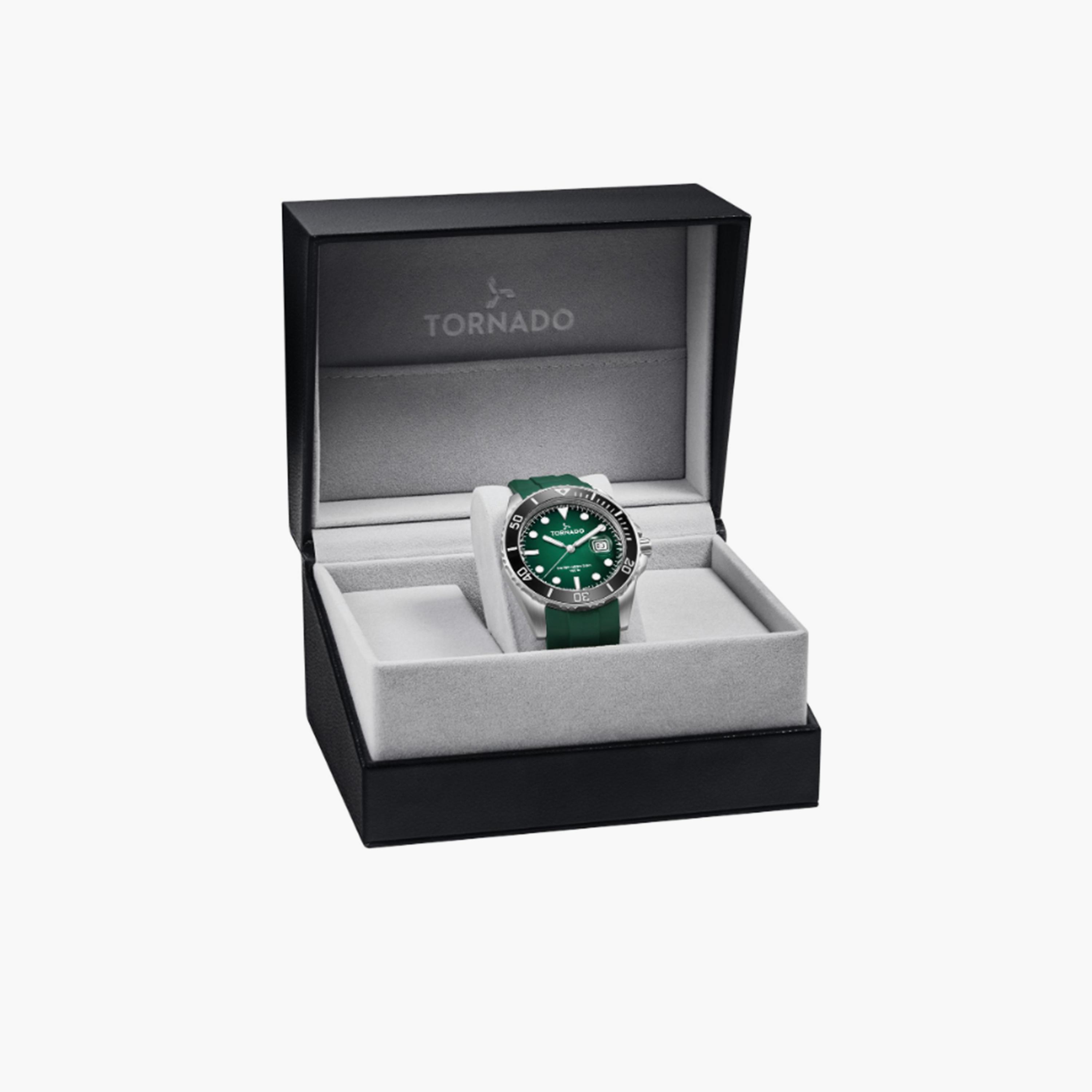 Tornado Men's 49MM Green Analog Silicone Strap Watch | T22001-SSHH-men-watchesandjewellery-watches-image-4