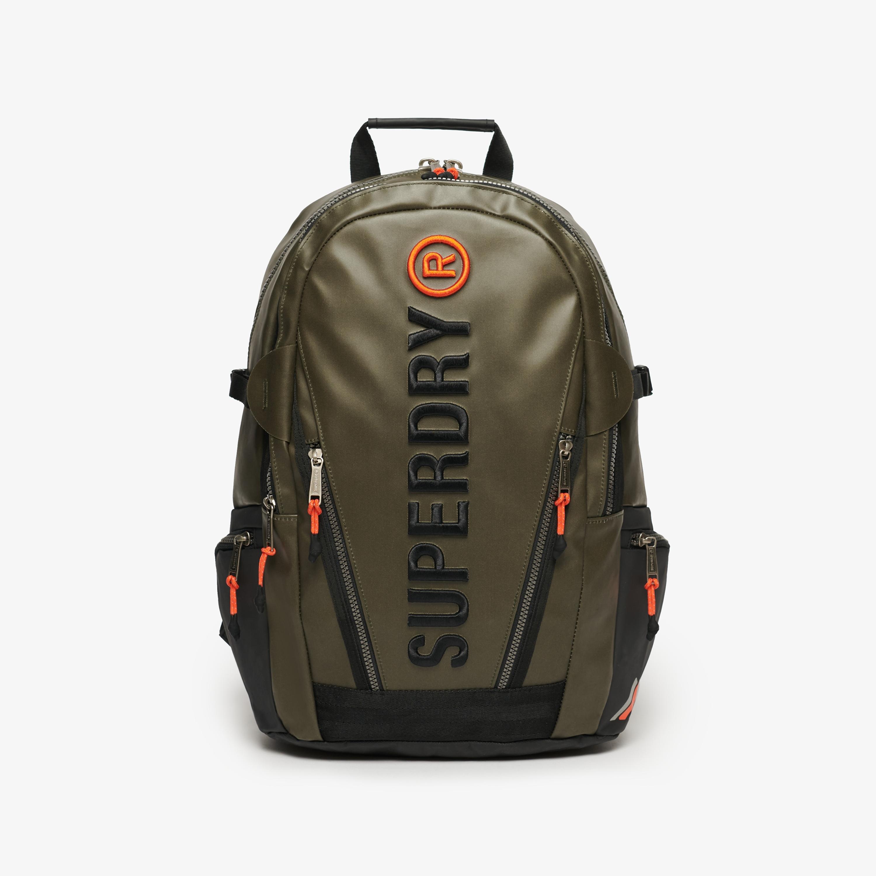 Superdry Logo Tarp Rucksack with Zip Closure and Adjustable Shoulder Strap-school-bagsandbackpacks-backpacks-image-1
