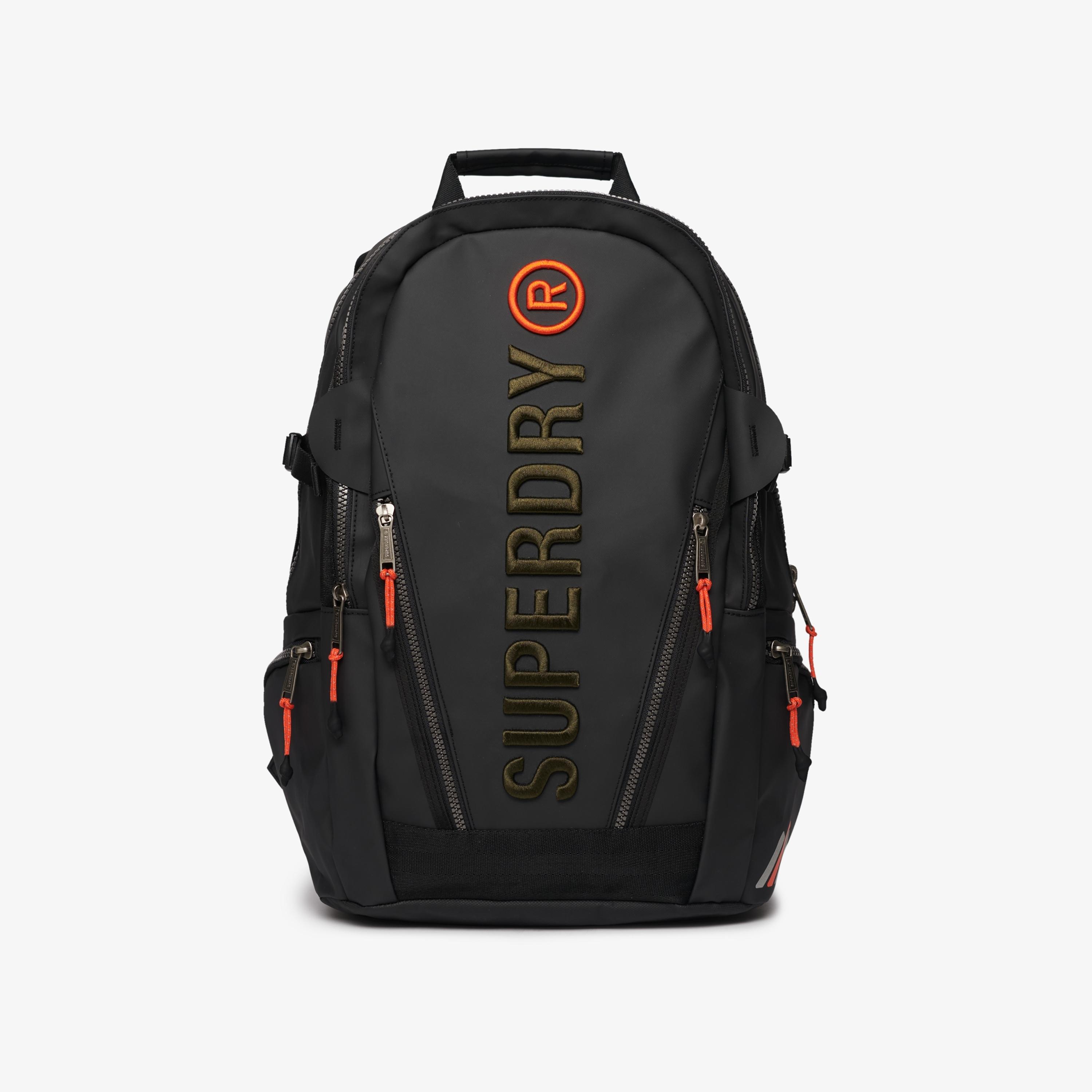 Superdry Logo Tarp Rucksack with Zip Closure and Adjustable Shoulder Strap-women-bagsandwallets-backpacks-image-1
