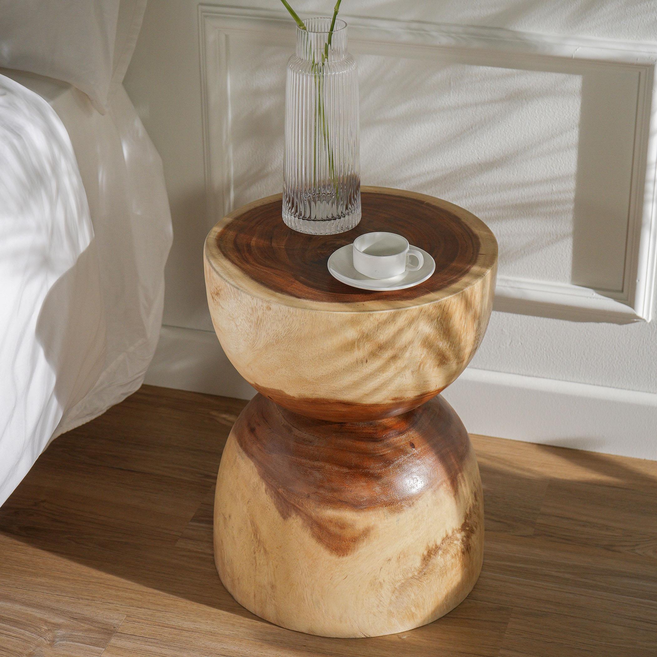 Samara Wooden Top Side Table