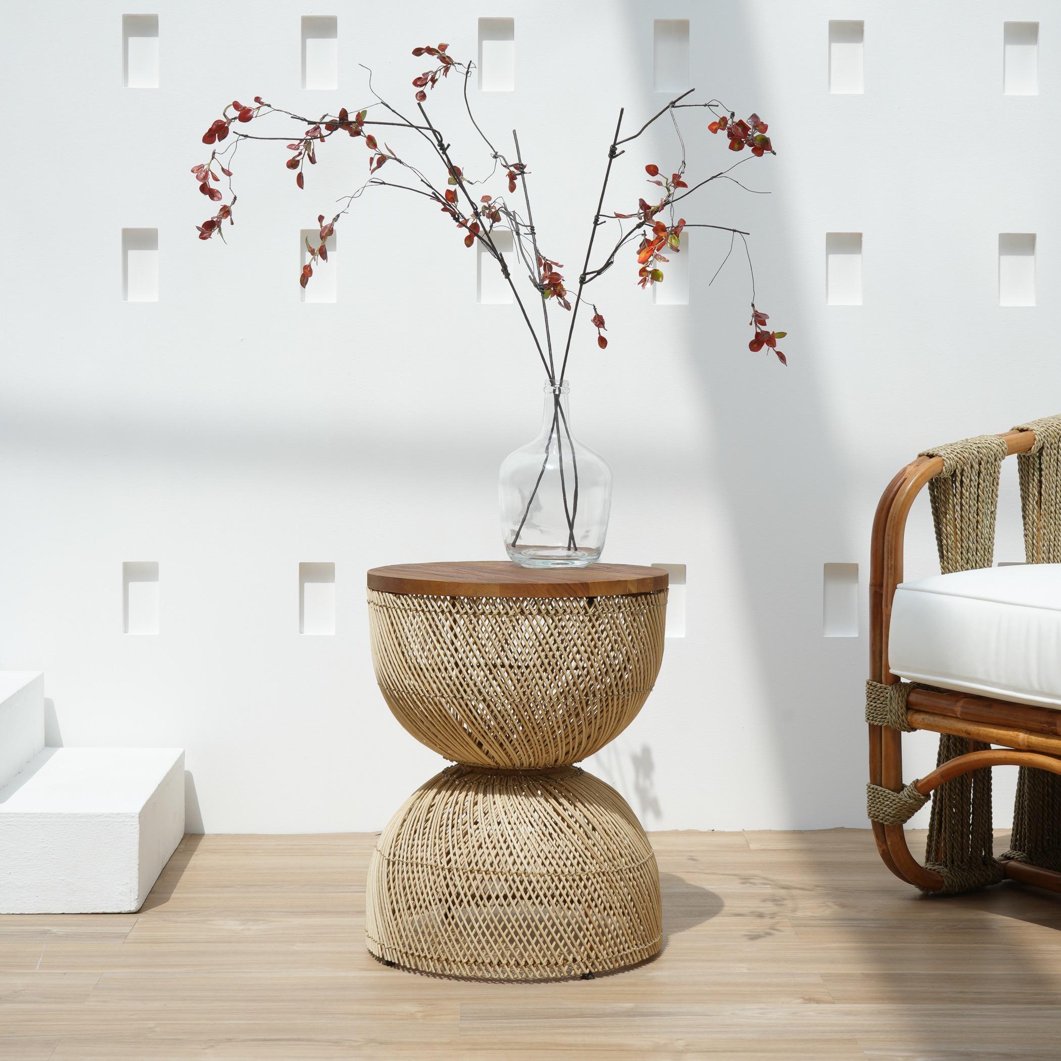 Inaya Wodden Top Side Table