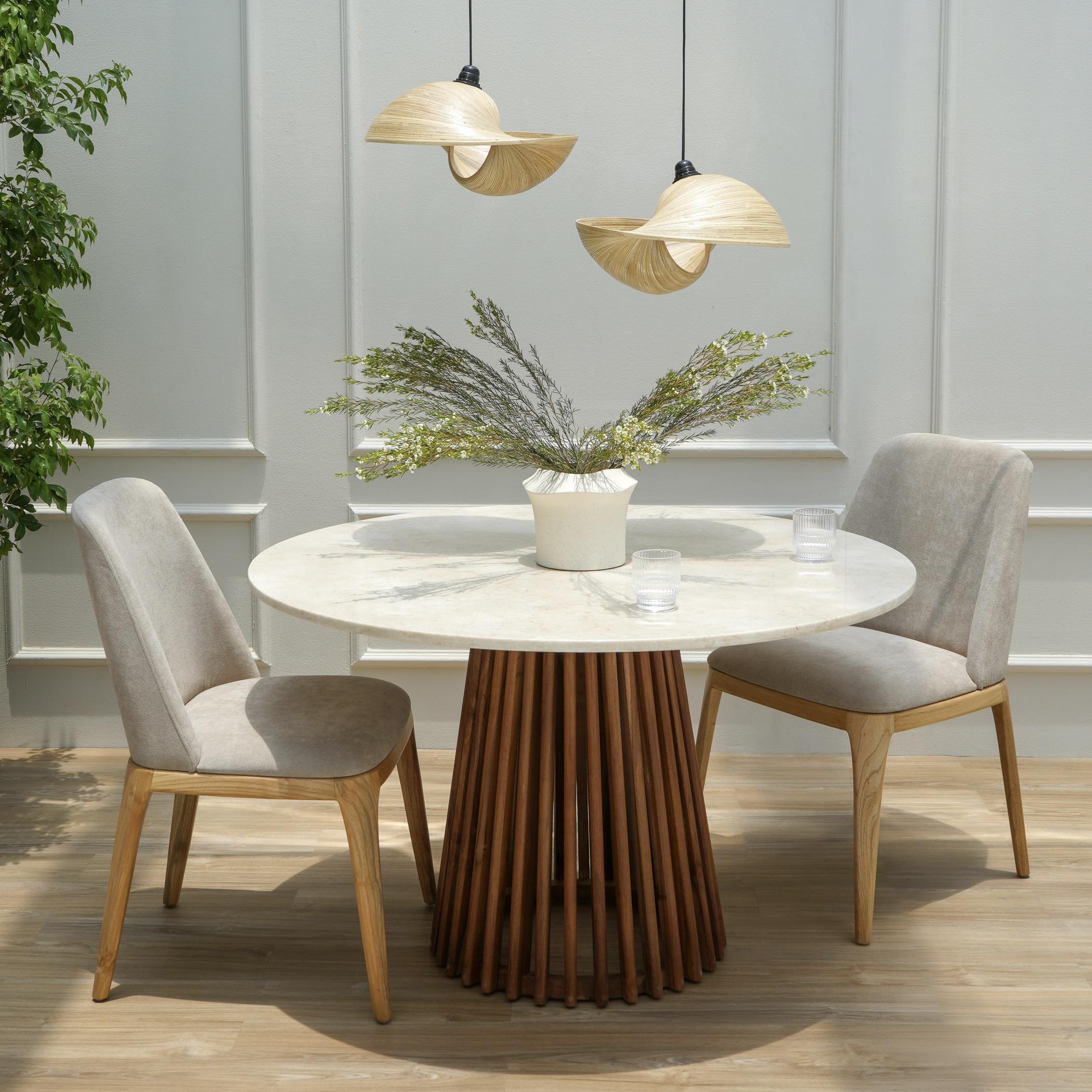 Kentana 4-Seater Marble Top Dining Table