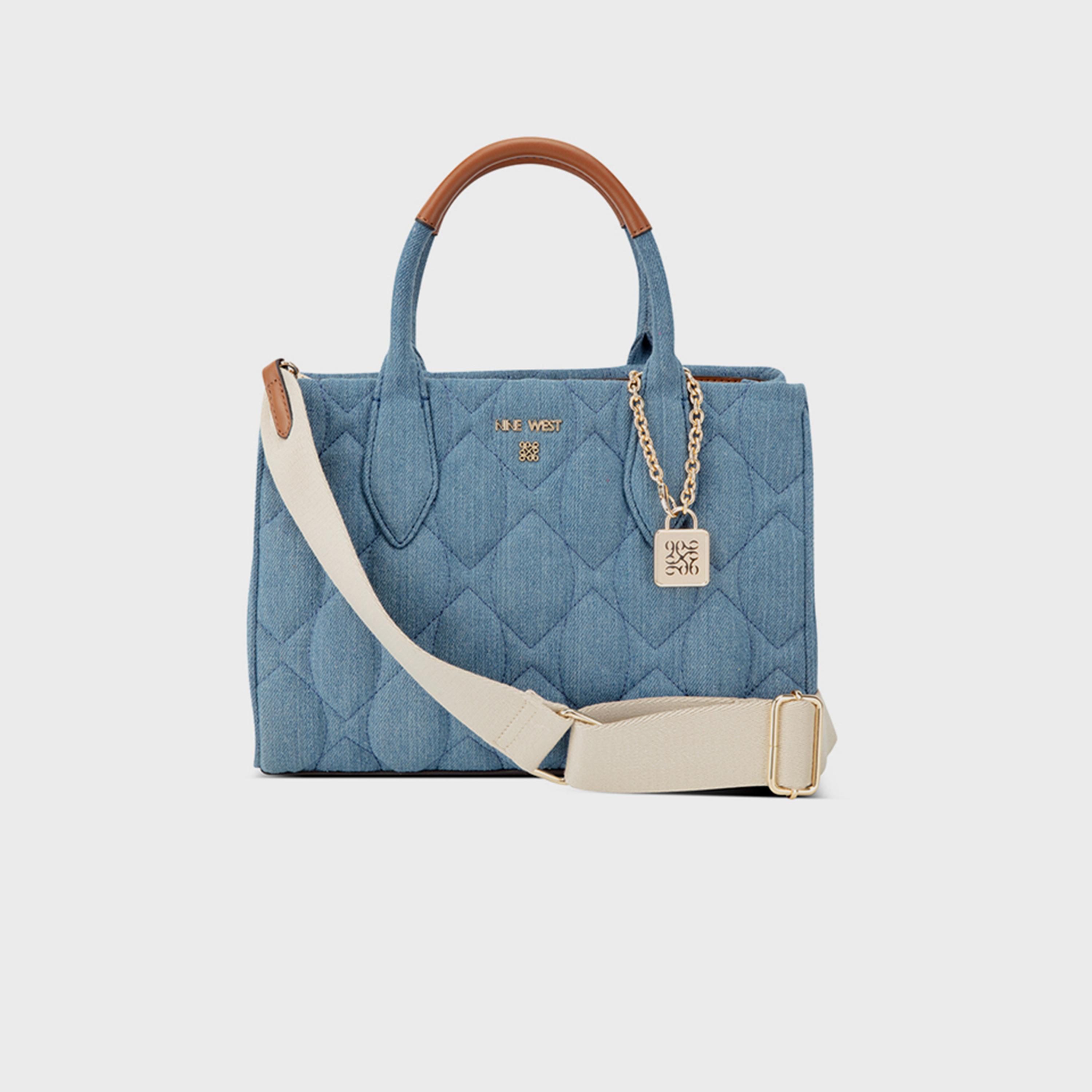 ناين ويست- شنطة يد مبطنة بمقبض مزدوج مع سحاب للإغلاق وحزام قابل للفصل-women-bagsandwallets-handbags-image-1