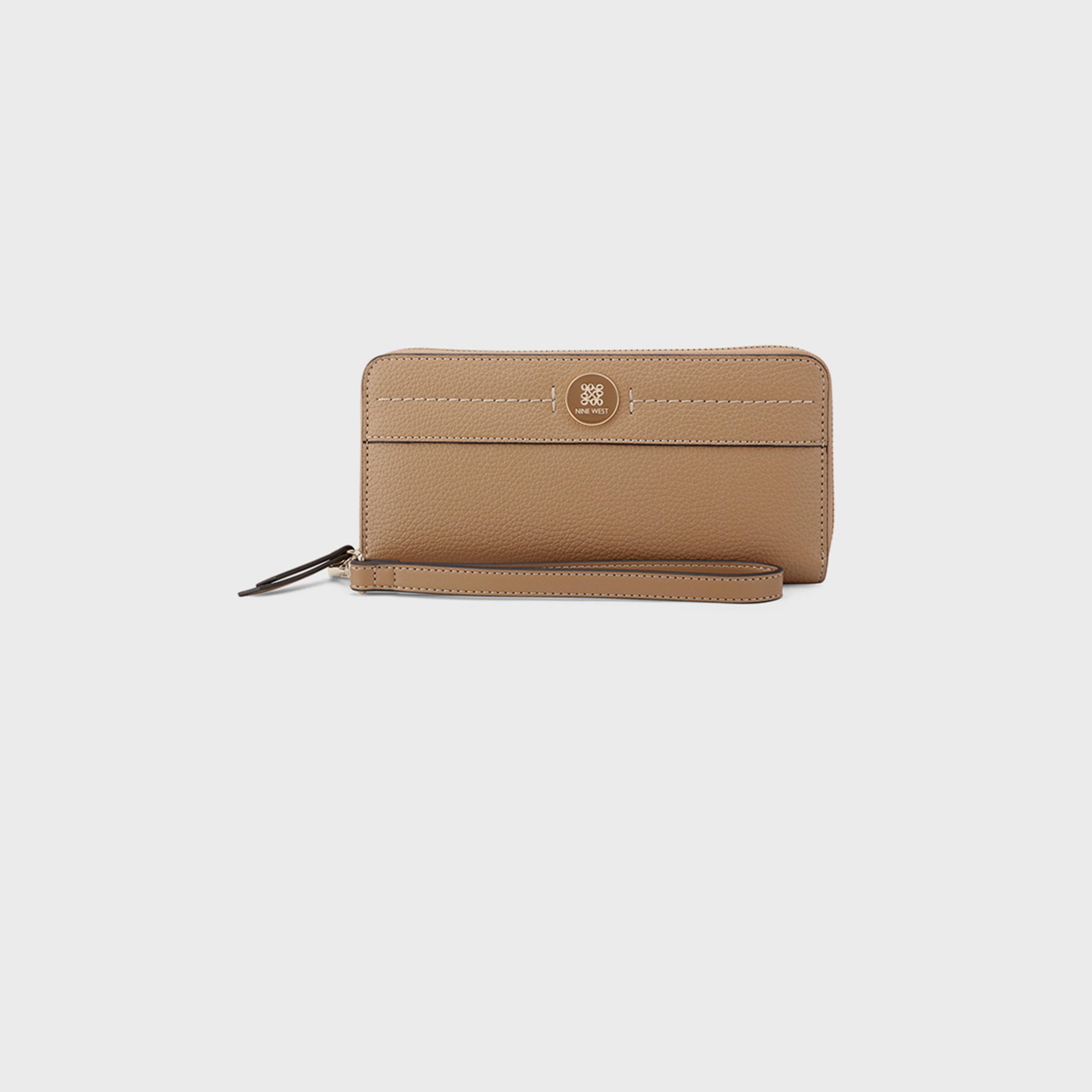 ناين ويست- محفظة منقوشة بسحاب للإغلاق-women-bagsandwallets-wallets-image-8