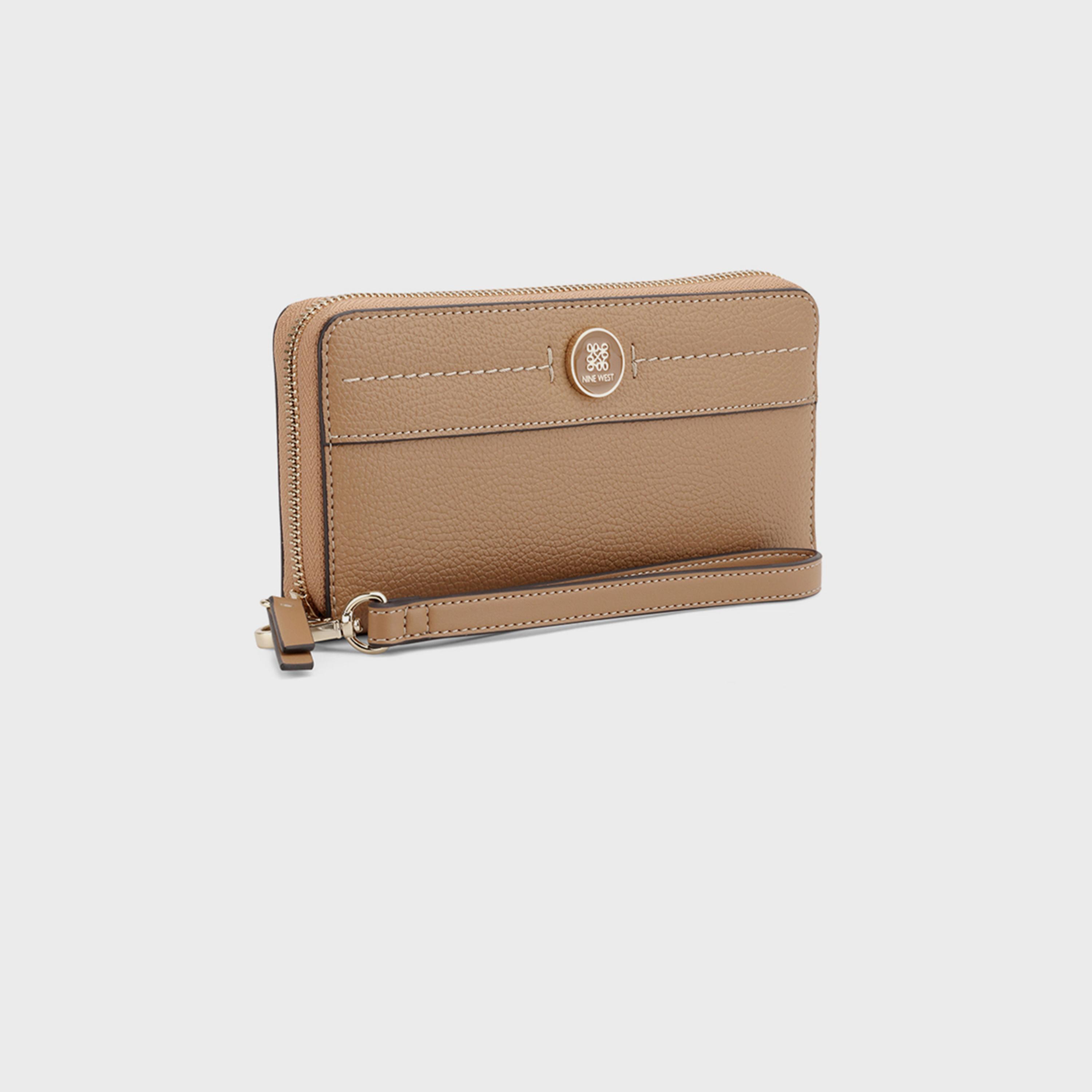 ناين ويست- محفظة منقوشة بسحاب للإغلاق-women-bagsandwallets-wallets-image-6