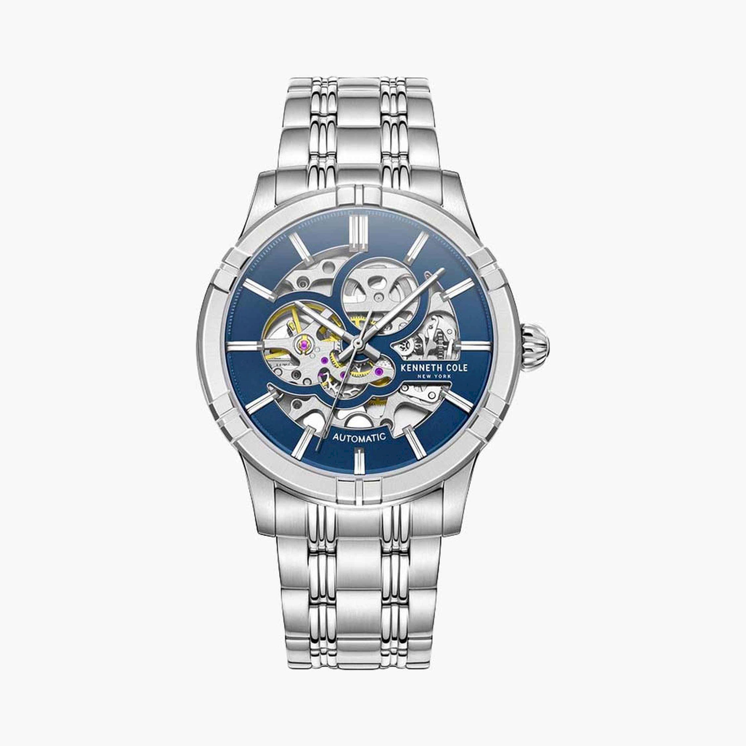 Kenneth Cole Men's 43 MM Silver Automatic Stainless Steel Watch | KCWGL2220802-men-watchesandjewellery-watches-image-1