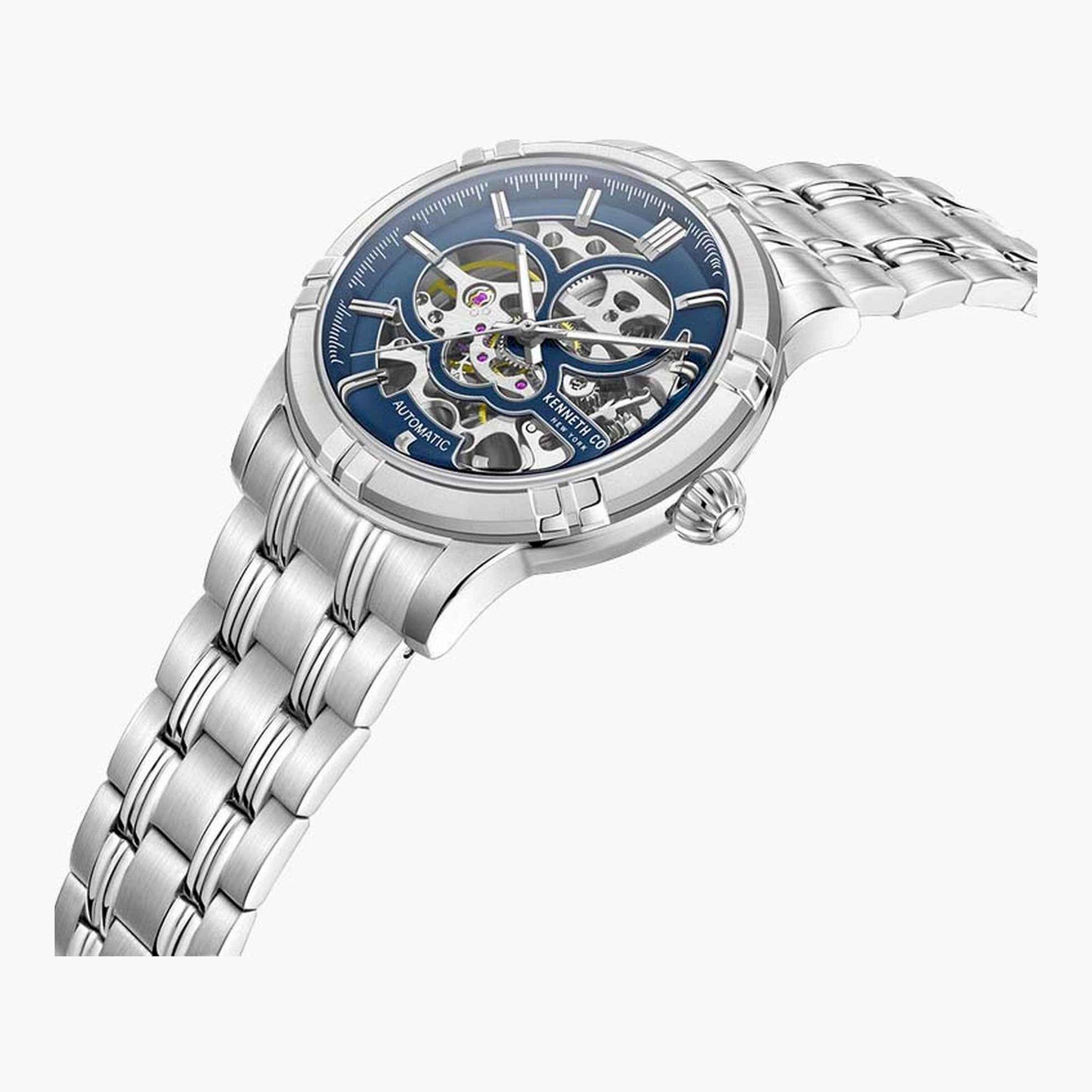 Kenneth Cole Men's 43 MM Silver Automatic Stainless Steel Watch | KCWGL2220802-men-watchesandjewellery-watches-image-2