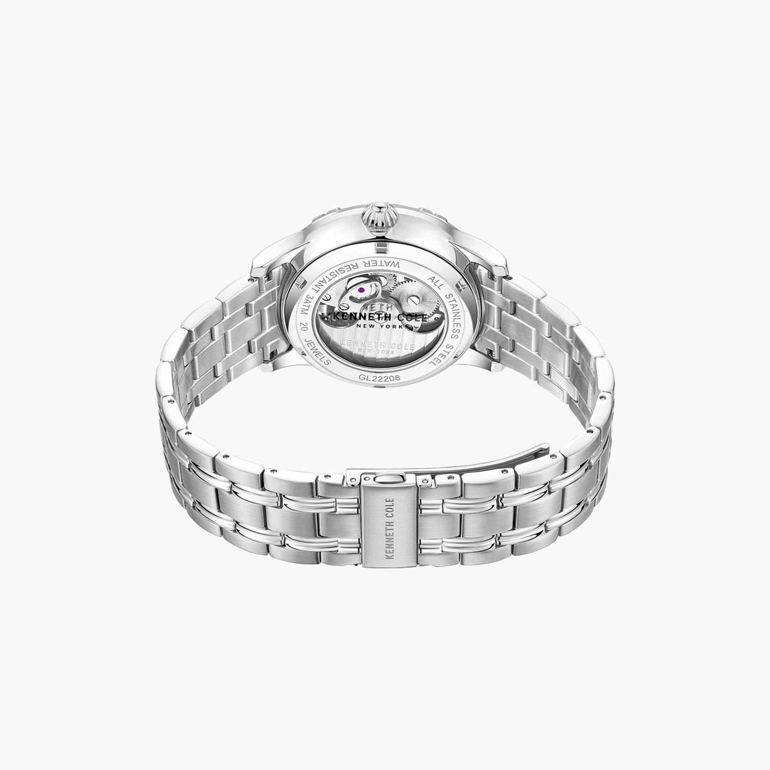 Kenneth Cole Men's 43 MM Silver Automatic Stainless Steel Watch | KCWGL2220802-men-watchesandjewellery-watches-image-3