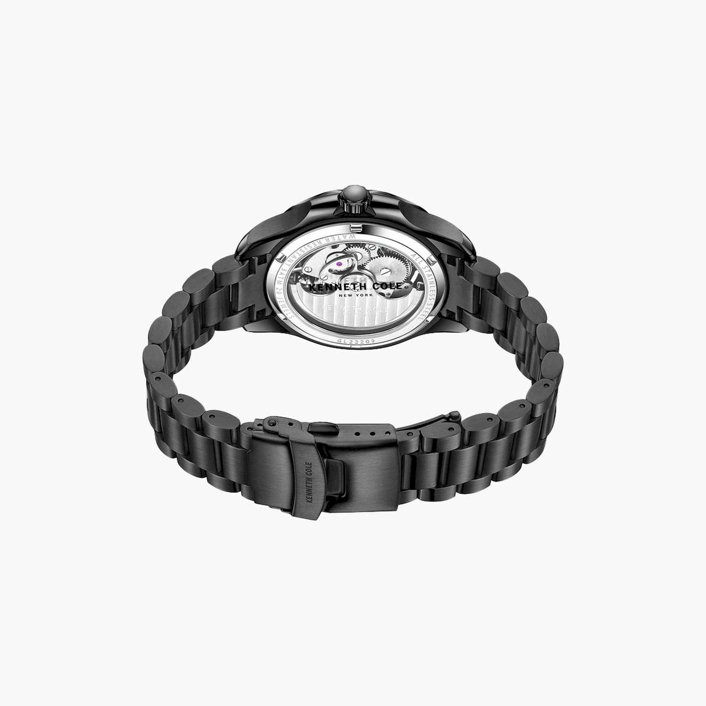 Kenneth Cole Men's 44 MM Black Automatic Stainless Steel Watch | KCWGL2220903-men-watchesandjewellery-watches-image-3