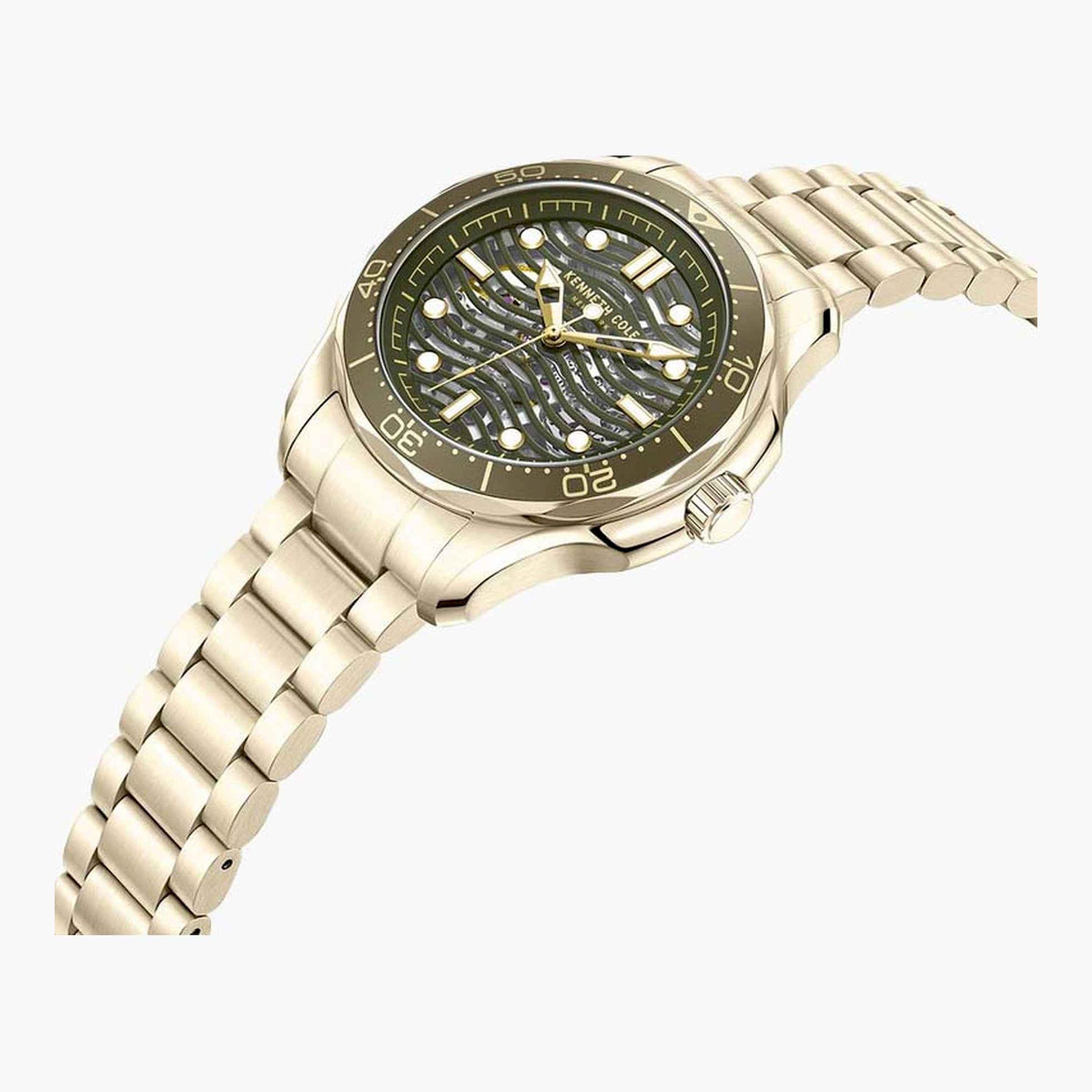 كينيث كول- ساعة  أتوماتيكية للرجال  سوار ستانلس ستيل   44 مم  لون ذهبي| KCWGL2220905-men-watchesandjewellery-watches-image-2