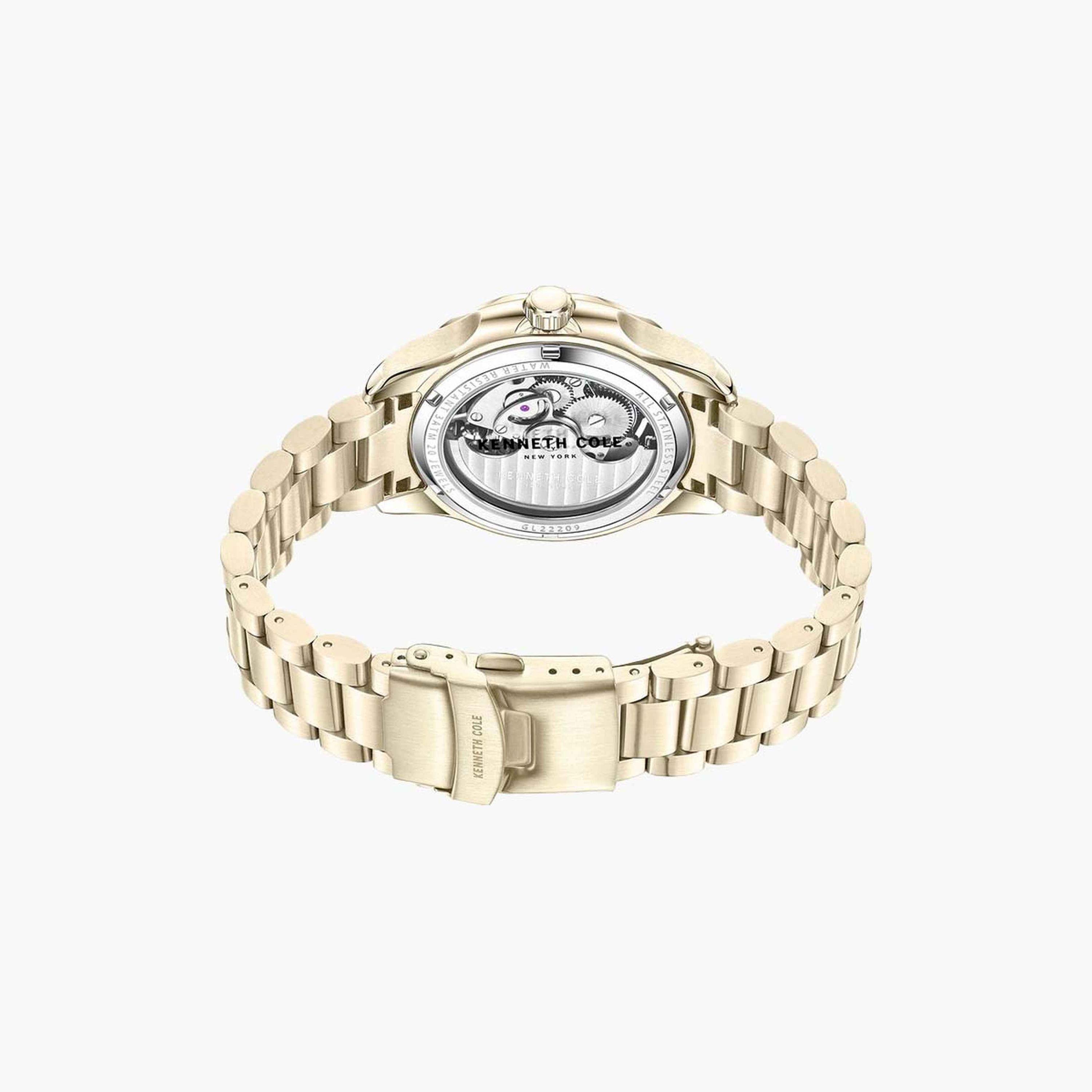 كينيث كول- ساعة  أتوماتيكية للرجال  سوار ستانلس ستيل   44 مم  لون ذهبي| KCWGL2220905-men-watchesandjewellery-watches-image-3