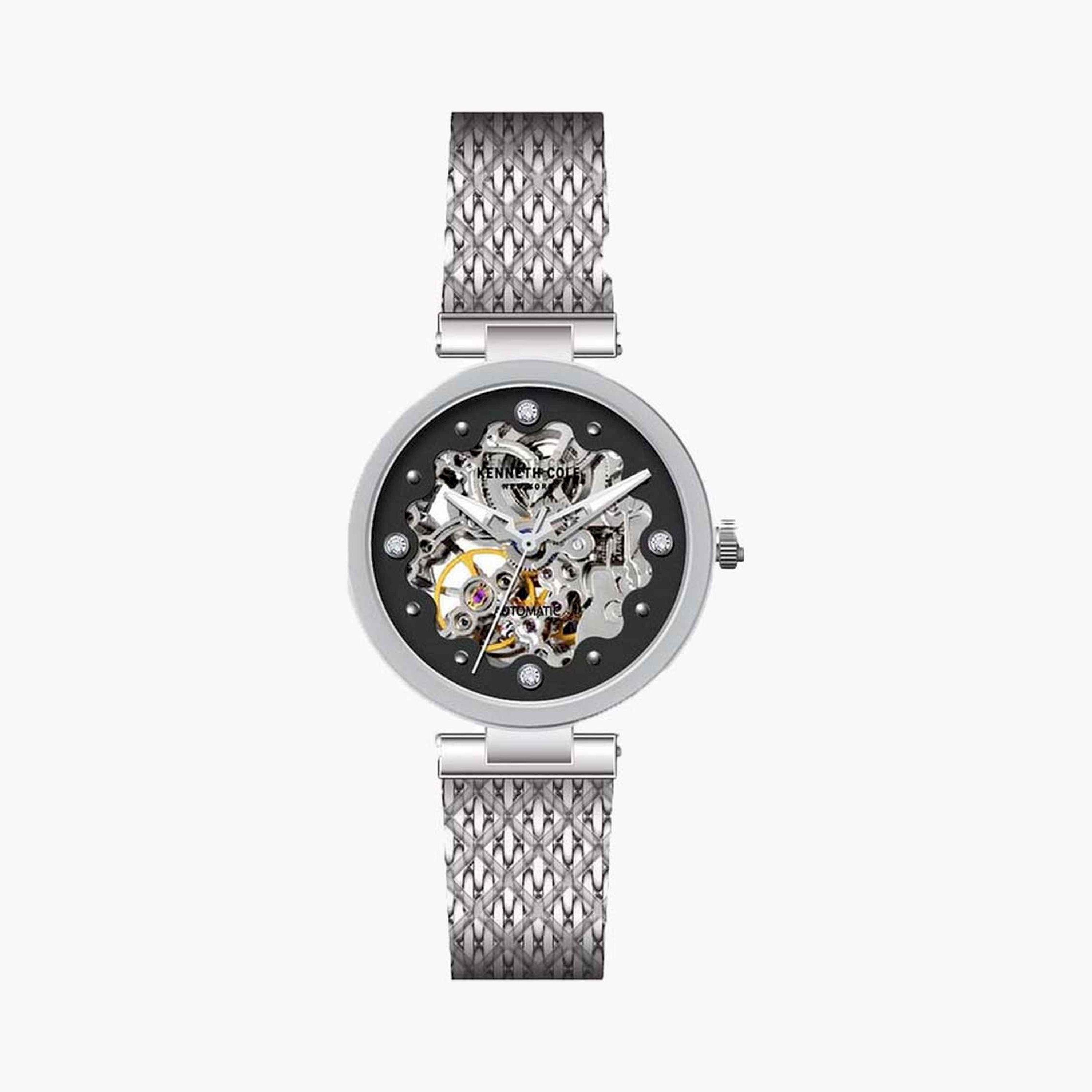 كينيث كول- ساعة  أتوماتيكية للنساء  سوار ستانلس ستيل   34 مم  لون فضي | KCWLL2123701-women-watchesandjewellery-watches-image-1