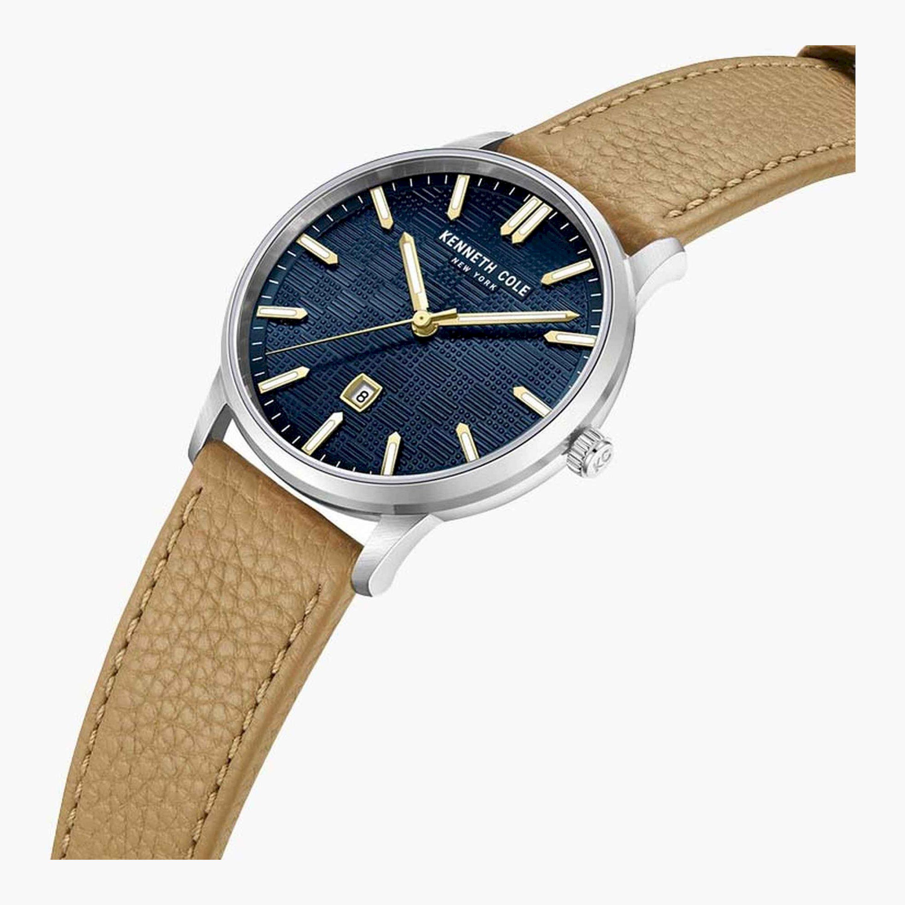 كينيث كول- ساعة  تناظرية  للرجال  سوار جلدي   42 مم  لون بني   | KCWGB0046901-men-watchesandjewellery-watches-image-2