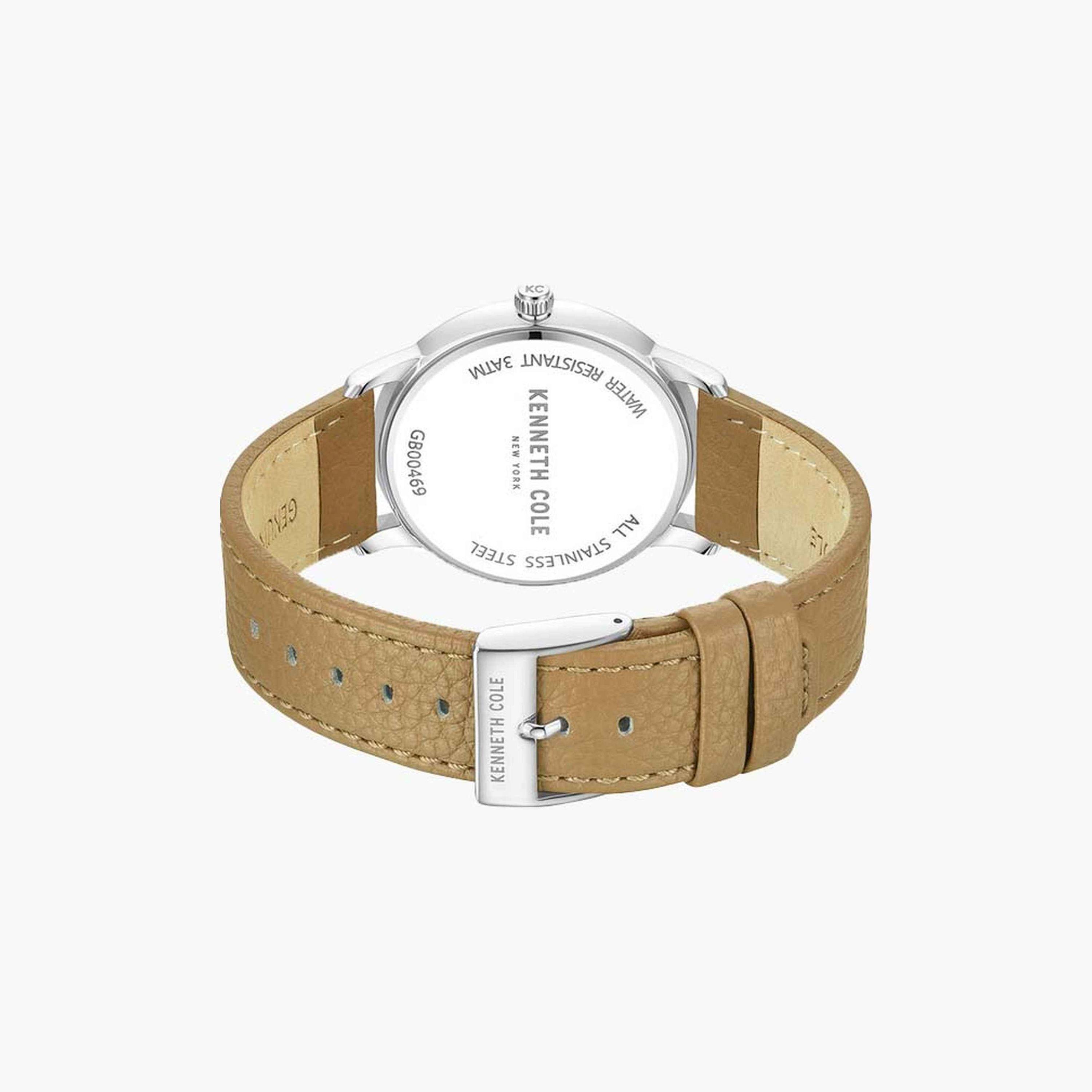 كينيث كول- ساعة  تناظرية  للرجال  سوار جلدي   42 مم  لون بني   | KCWGB0046901-men-watchesandjewellery-watches-image-3